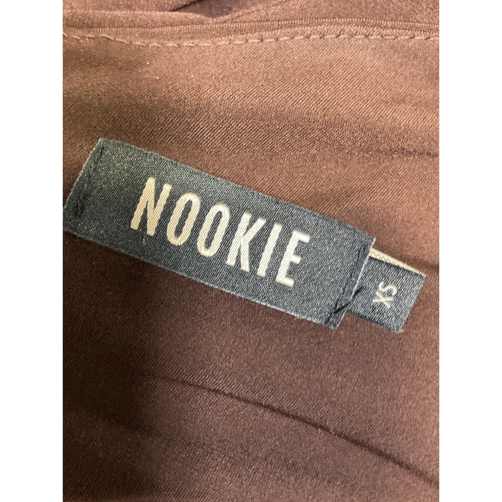 Nookie 'Aria' Brown Crepe One Shoulder Gown Size XS