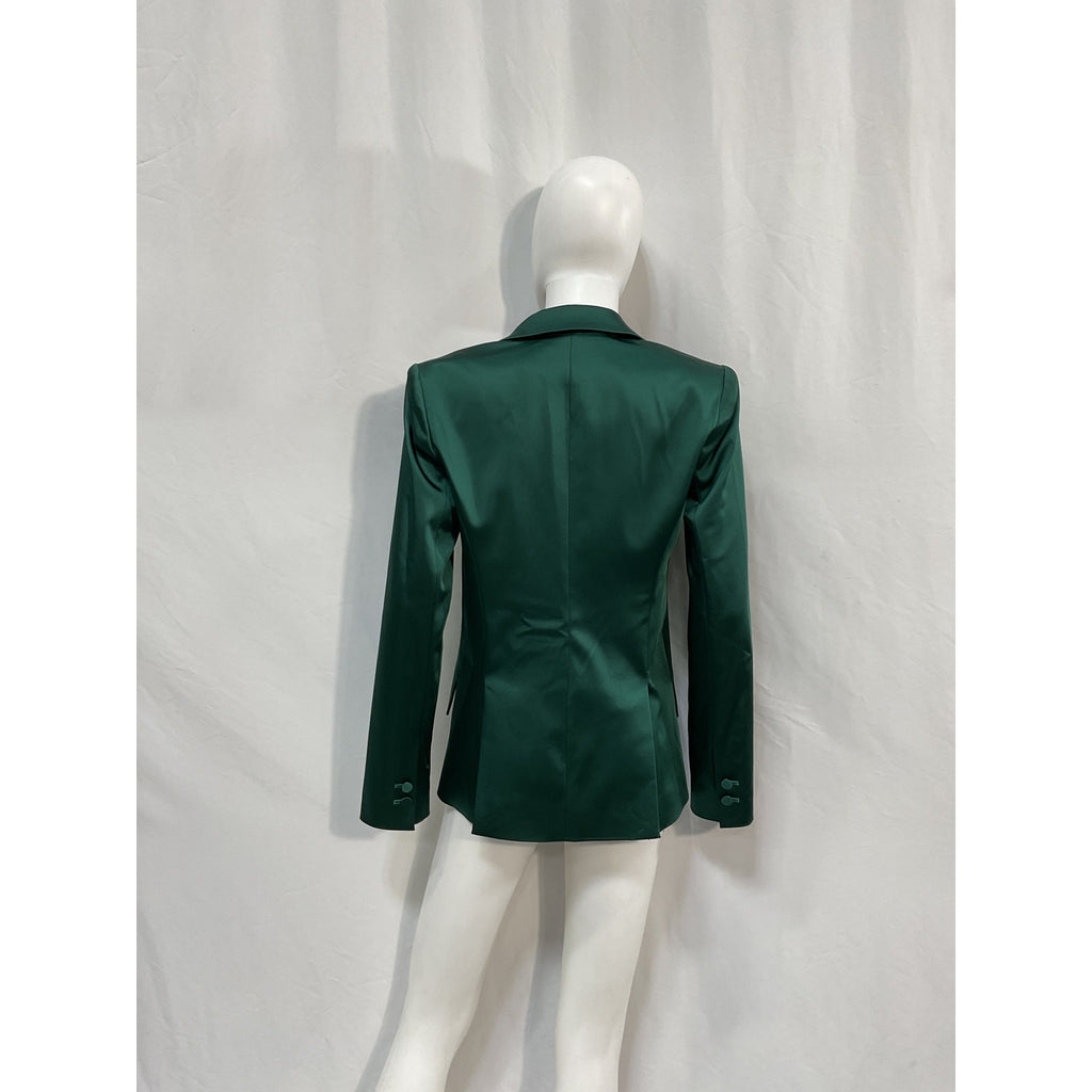 L'Agence 'Chamberlain' Green Acetate Blazer Size 2