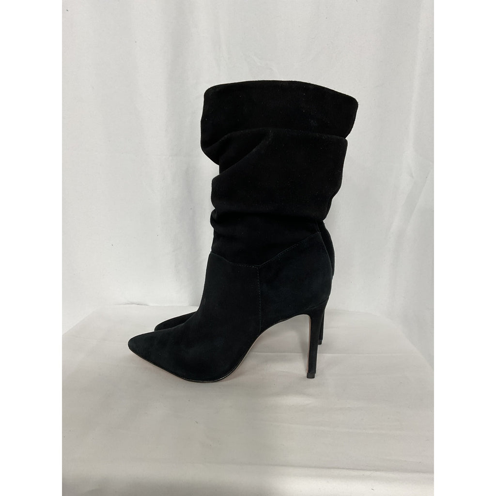 Schutz 'Ashlee' Black Slouch Pointed Toe Stiletto Heel Boot Size 6.5