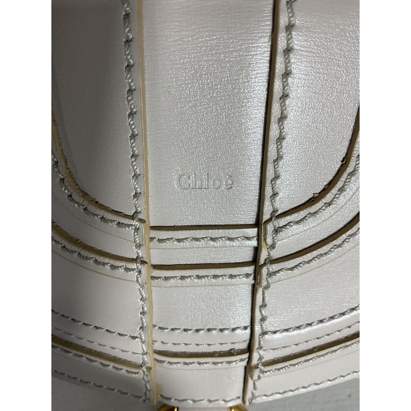 Chlo� 'Marcie' Grey Leather Small Clutch Shoulder Bag