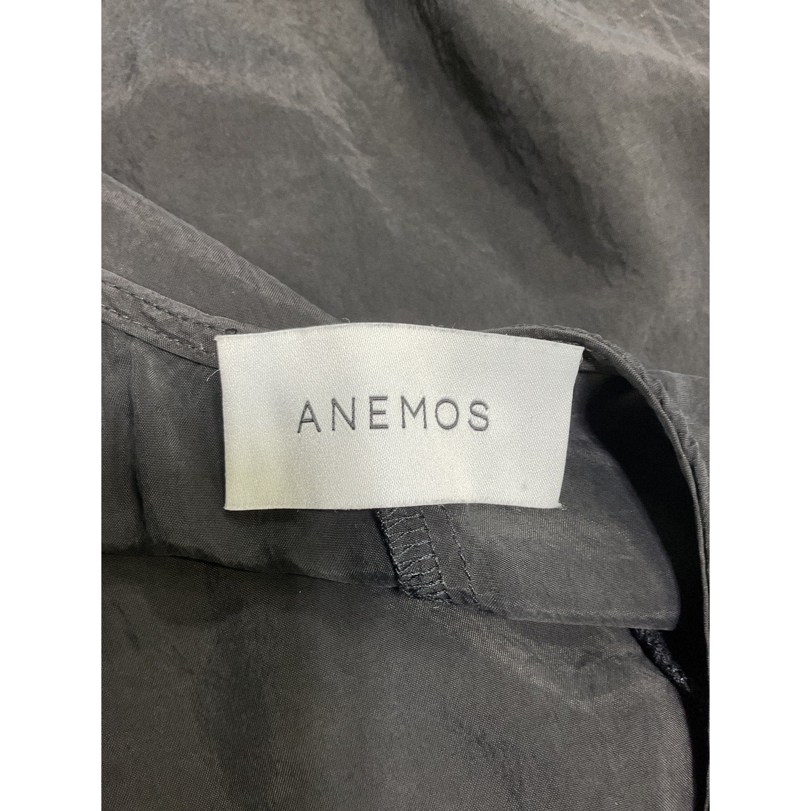 Anemos The D K Wrap Black Cupro Midi Dress Size S