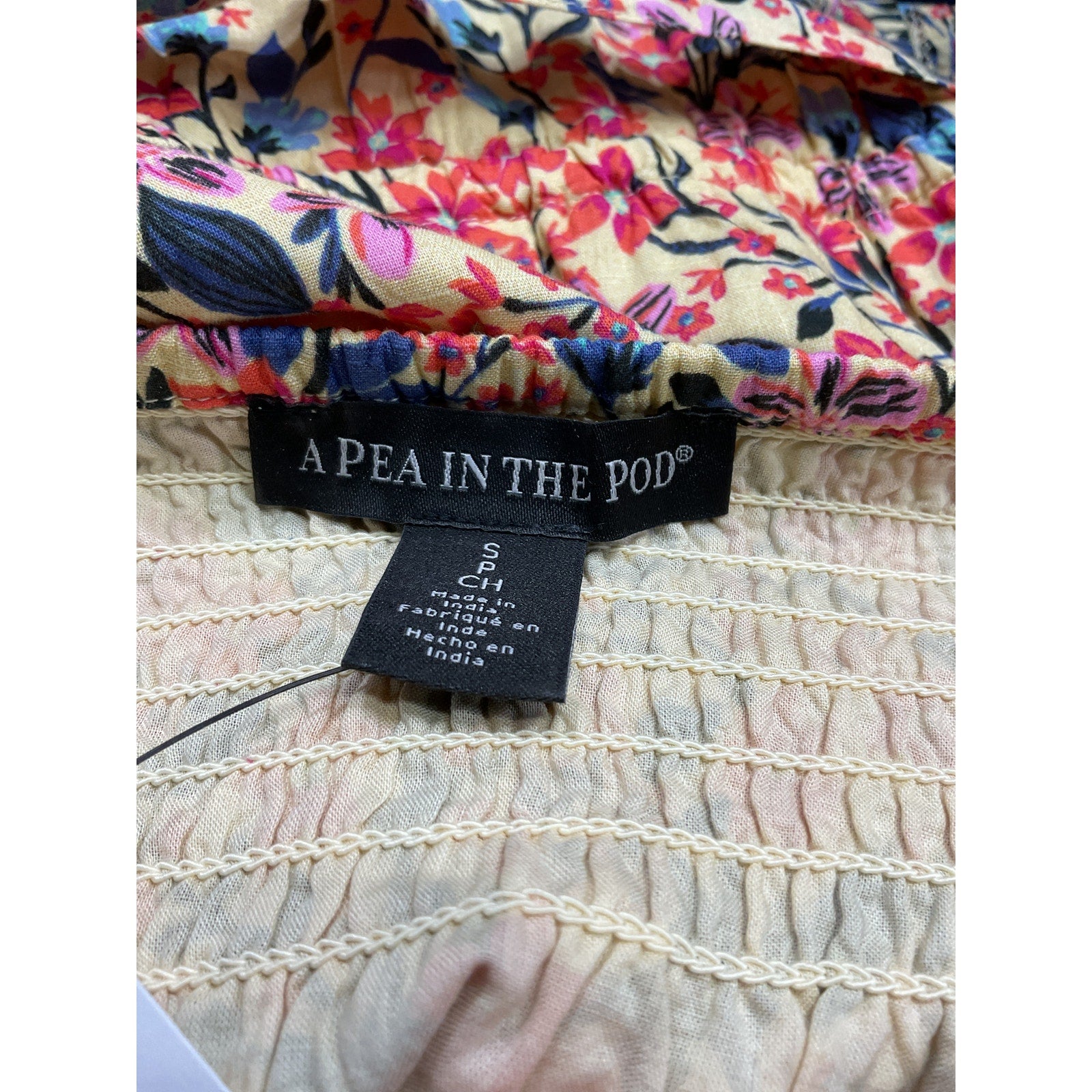 Hatch 'Smocked' Pink Yoke Tier Maxi Dress Size S