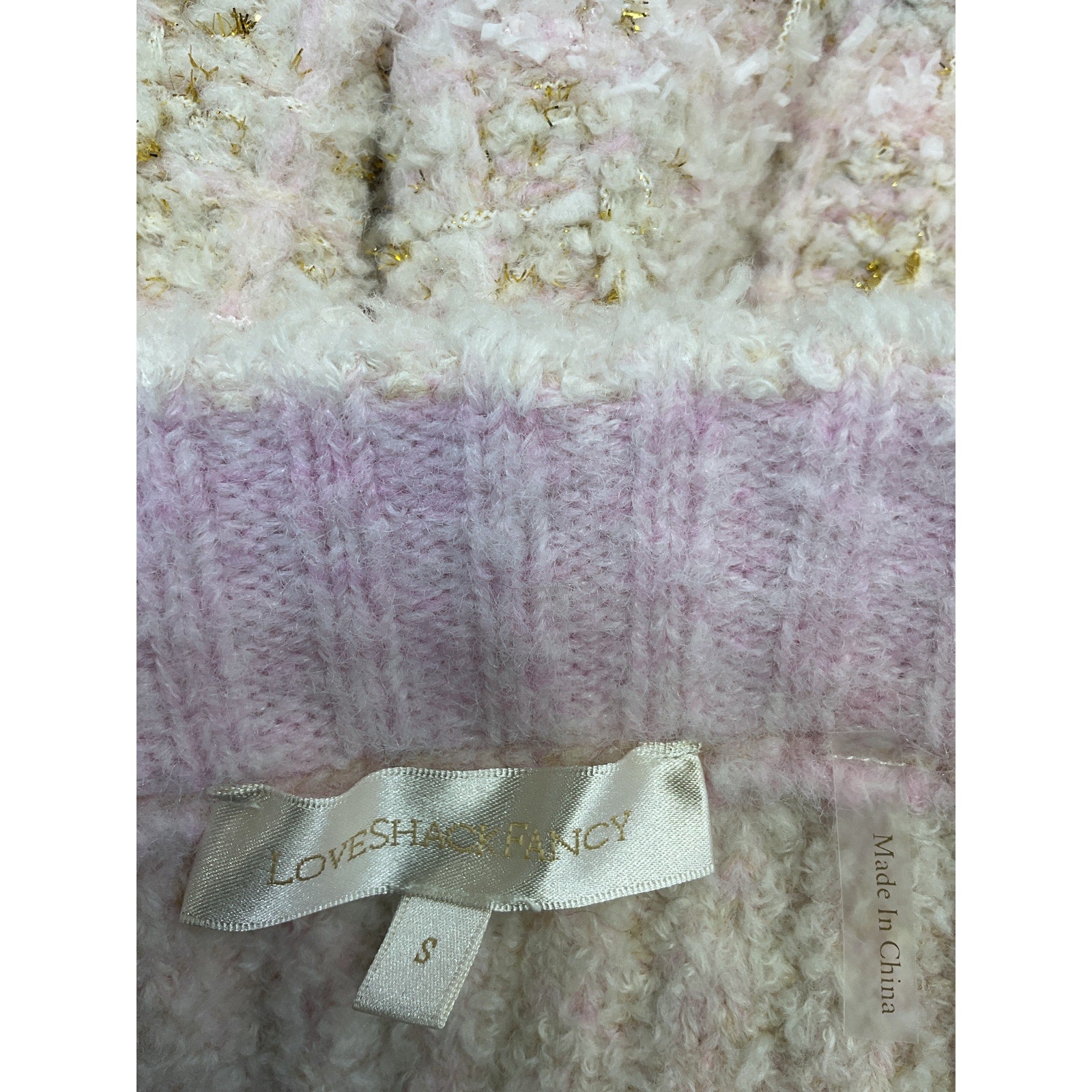 Loveshackfancy 'Bibi' Pink Tweed Mini Skirt Size S