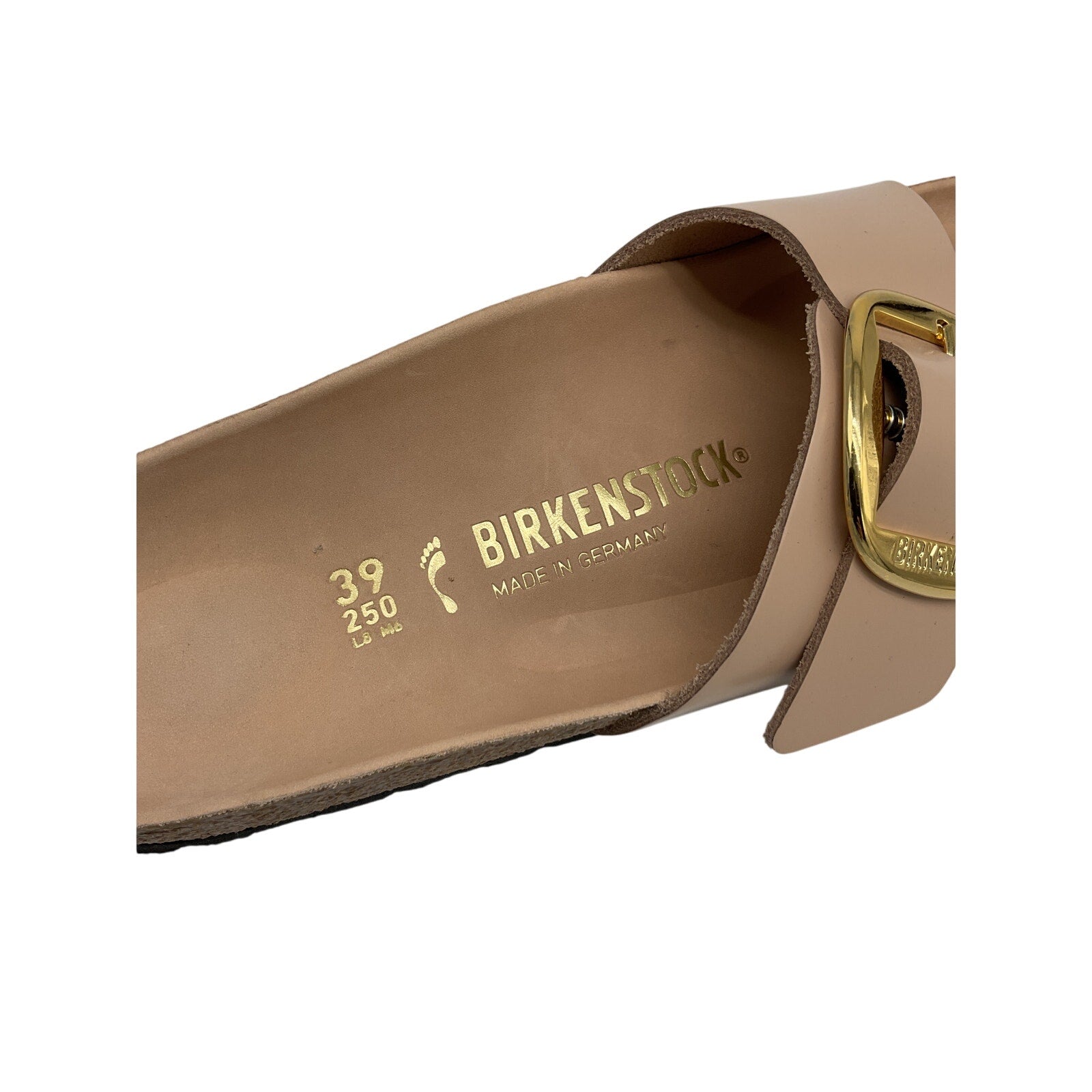 Birkenstock 'Madrid' Pink Leather Big Buckle Sandal Size 9