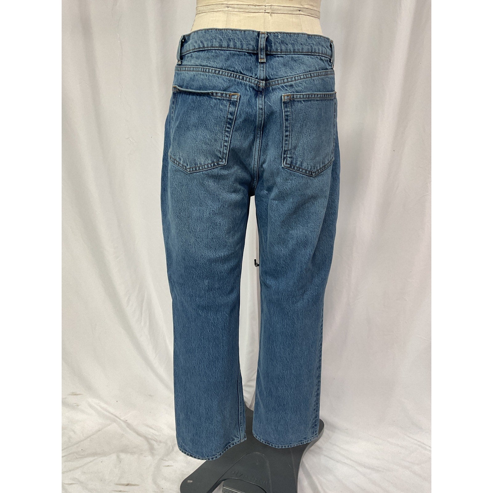Reformation 'Abby' Blue High Rise Straight Denim Jeans Size 30