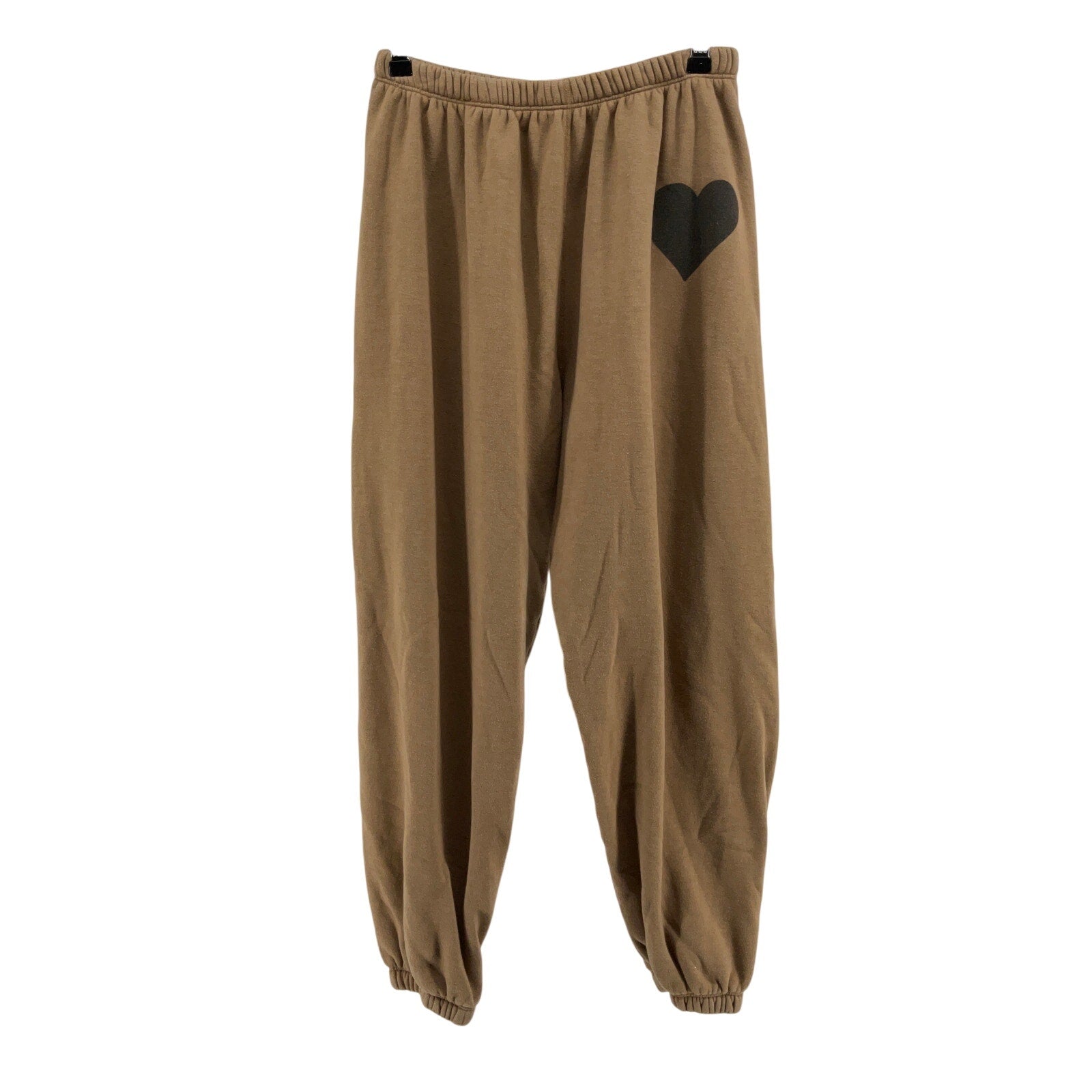 Sprwmn Heart Tri-Blend Brown Polyester Sweatpants Size S