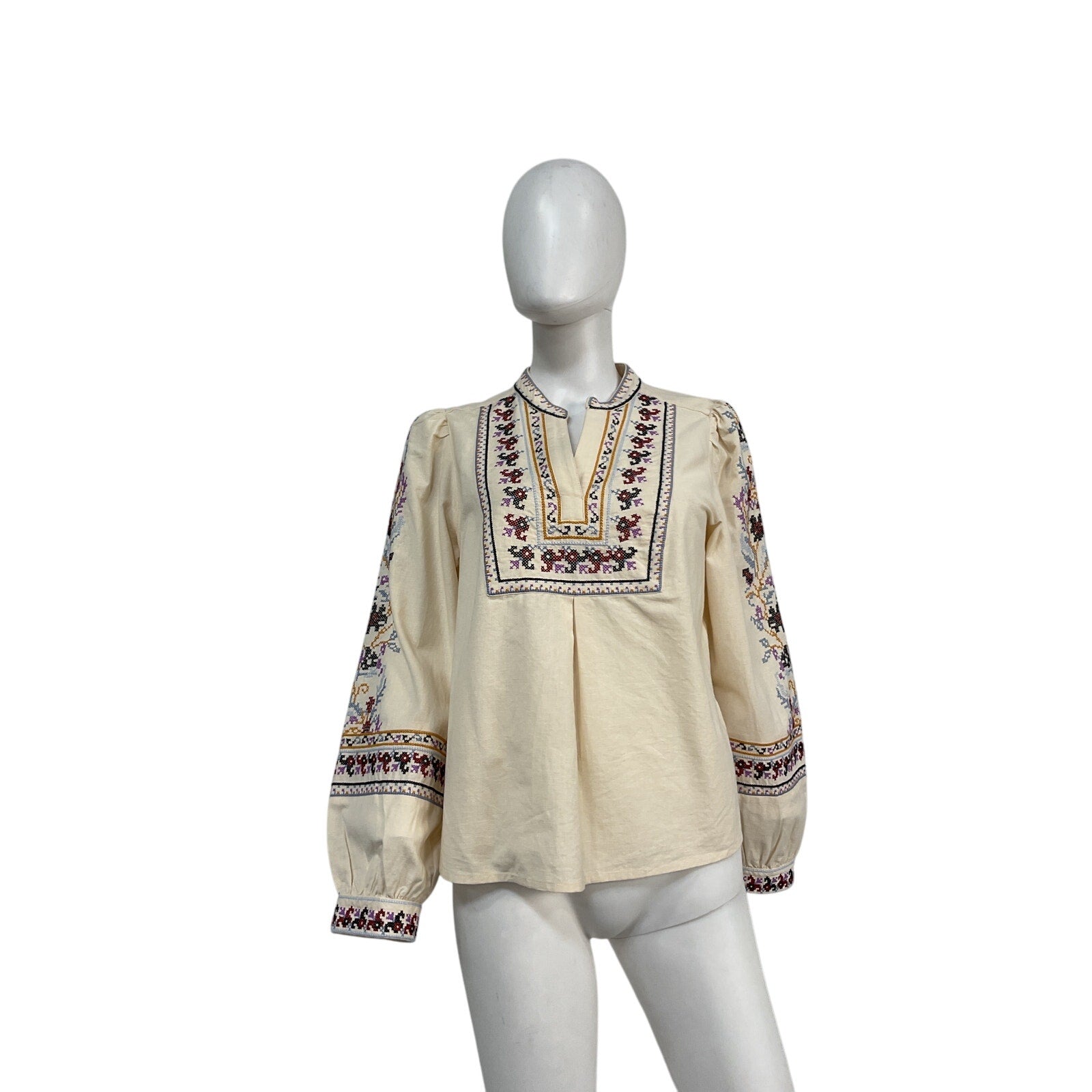 Ba&Sh 'Caloe' Cream Cotton Top Size S