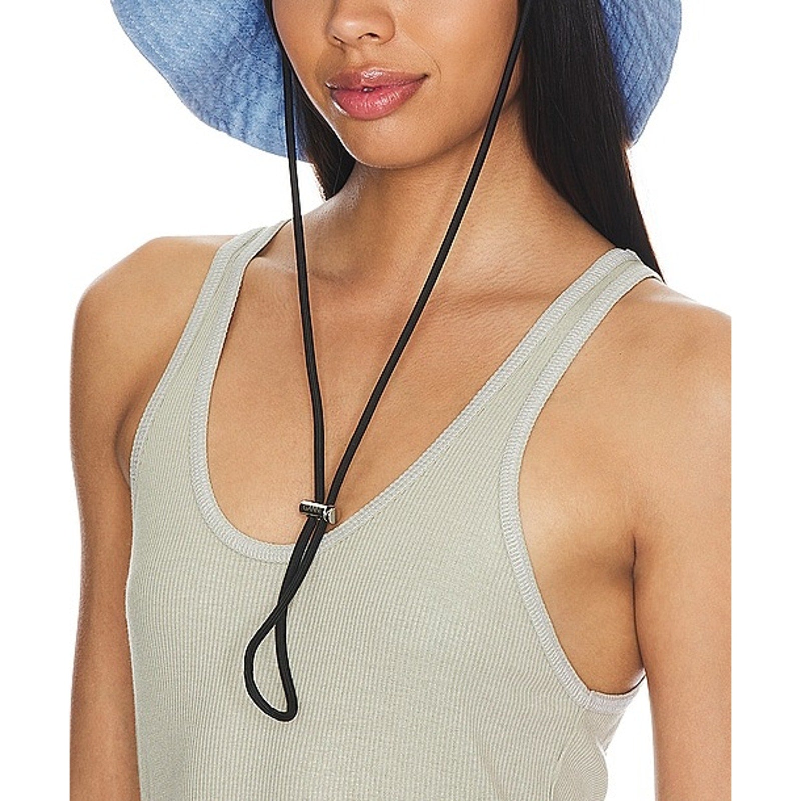 Ganni 'Fisherman' Blue Polyester Bucket Hat Size XS