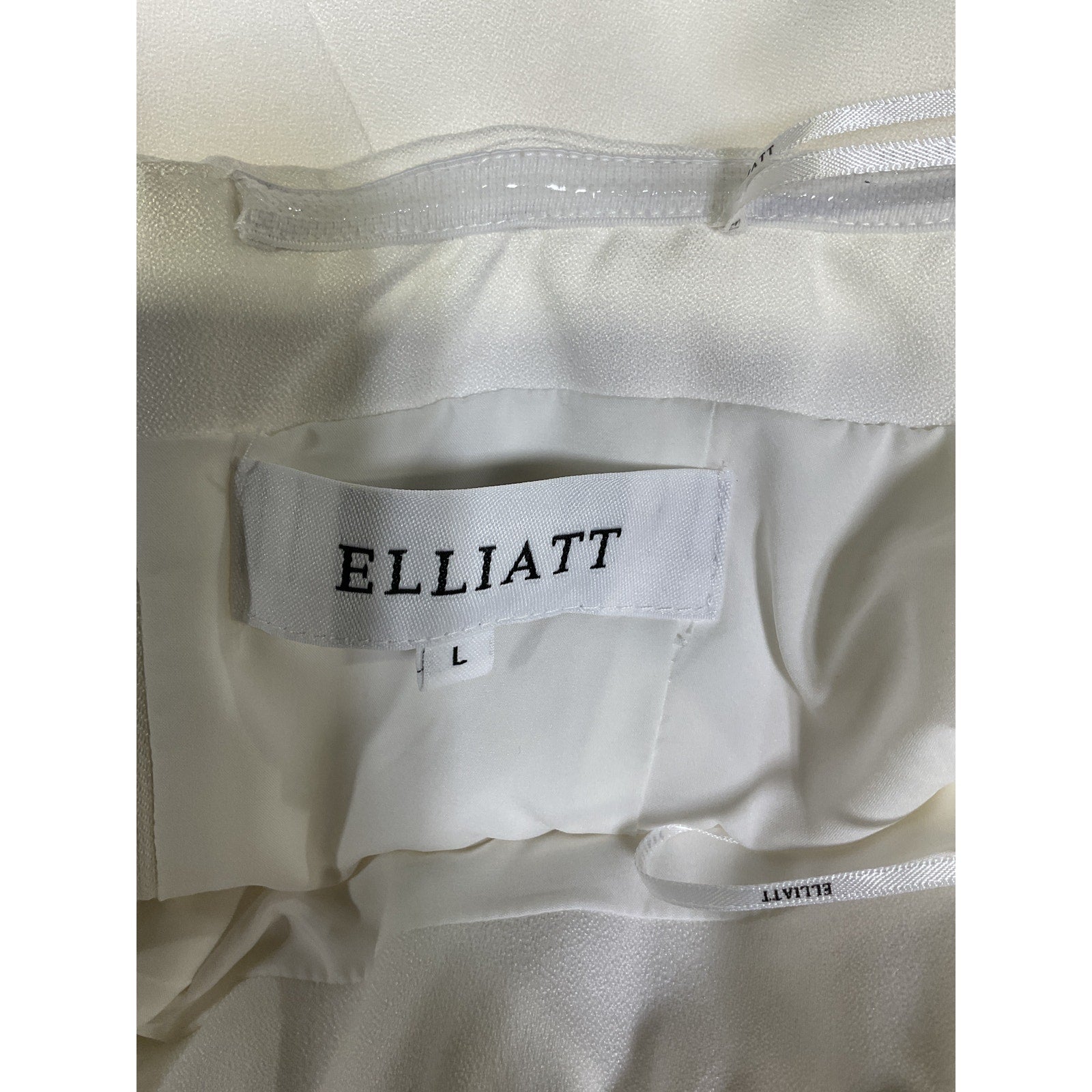 Elliatt 'Brighton' White Bow Accent Dress Size L