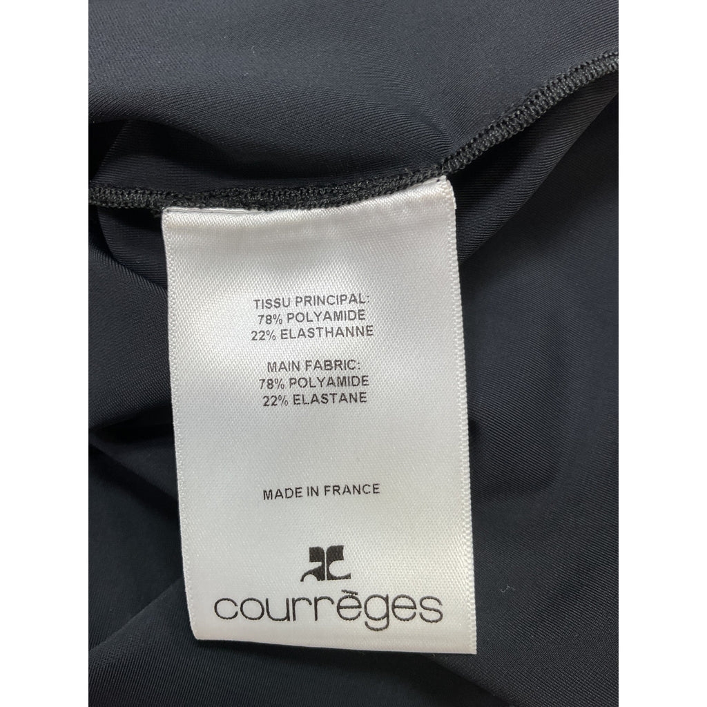 Courr�ges Cutout 'Twisted' Black Polyamide Stretch-Jersey Mini Dress Size L