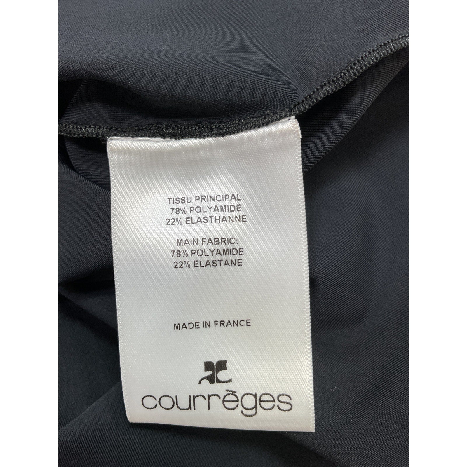 Courr�ges Cutout 'Twisted' Black Polyamide Stretch-Jersey Mini Dress Size L