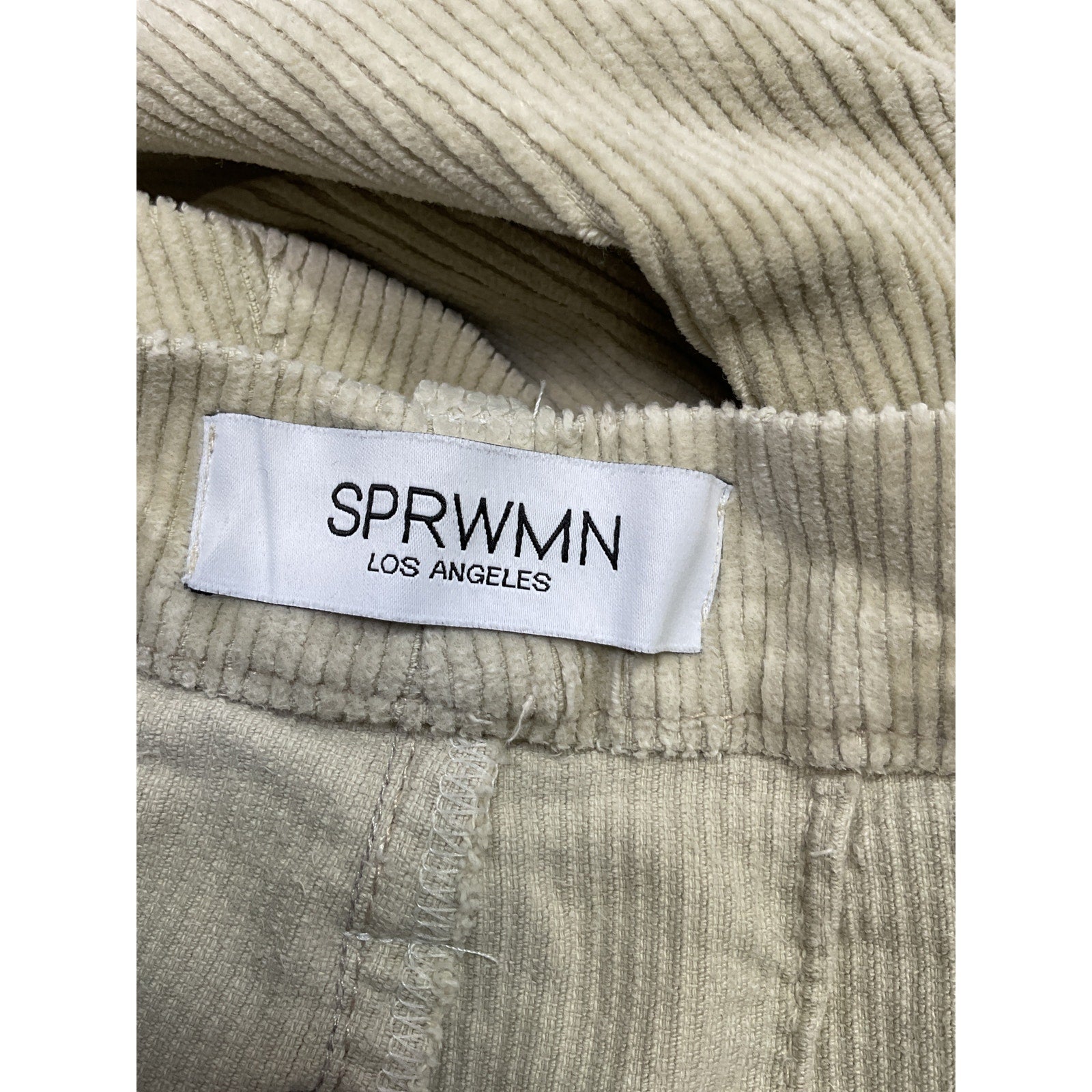 Sprwmn Straight Leg White Cotton Trouser Size 29