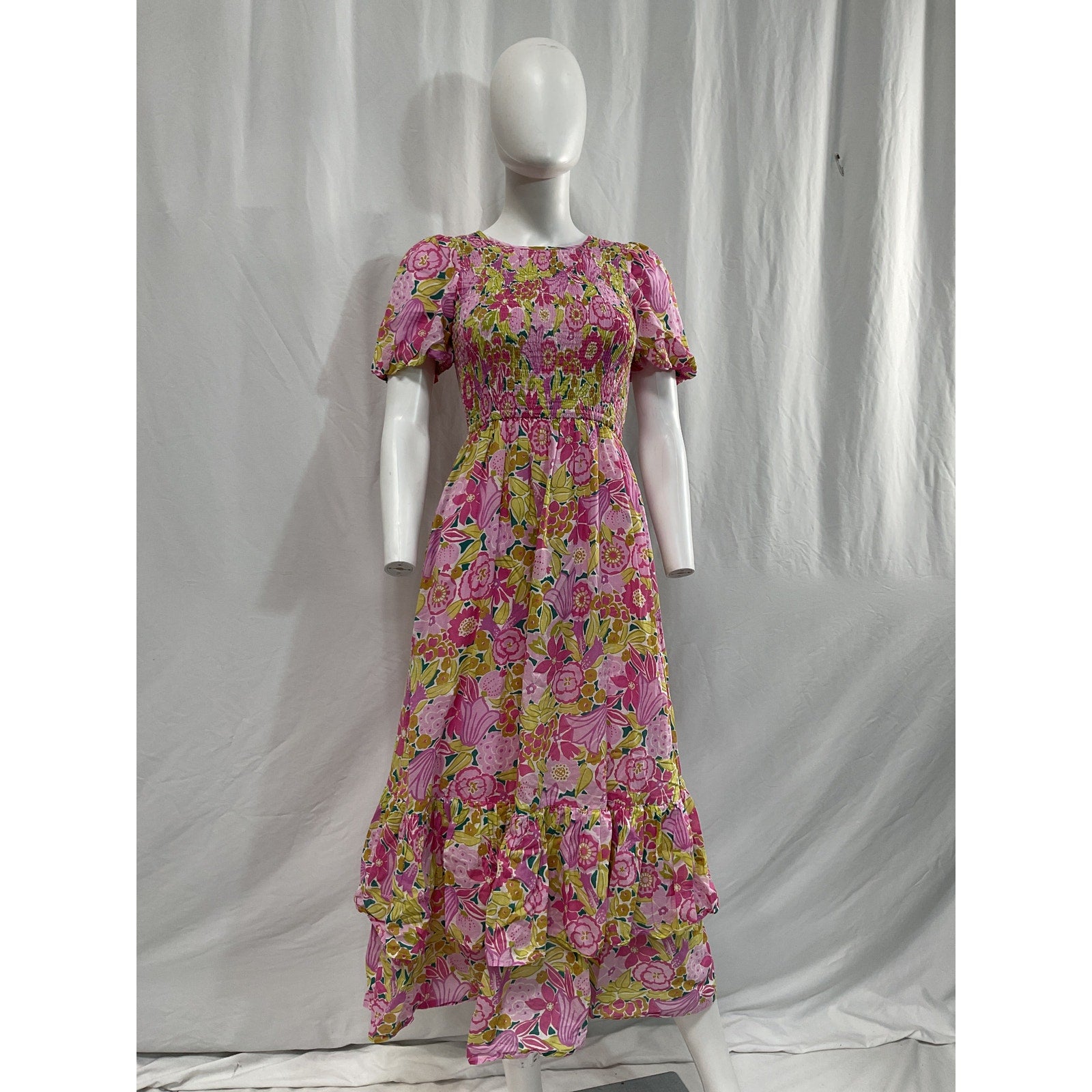 Banjanan 'Quant' Pink Floral Print Dress Size XS