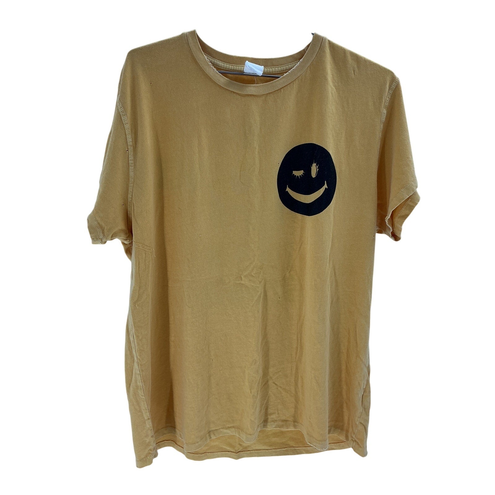 Madeworn Yellow Cotton Happy - Go - Lucky Tee Size L