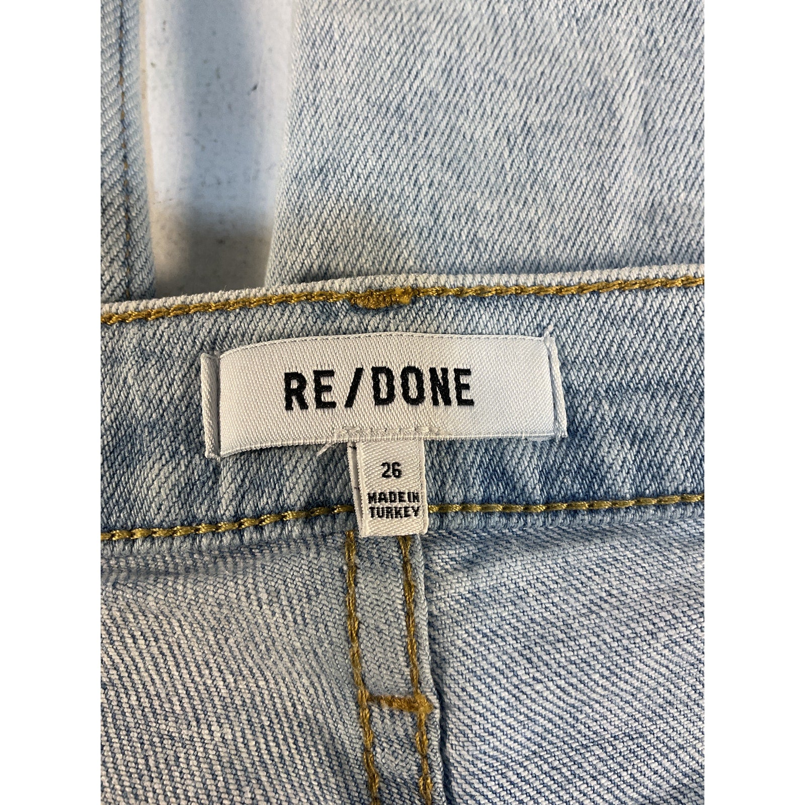 Re/Done '90s' Blue High-Rise Ankle Crop Denim Jeans Size 26