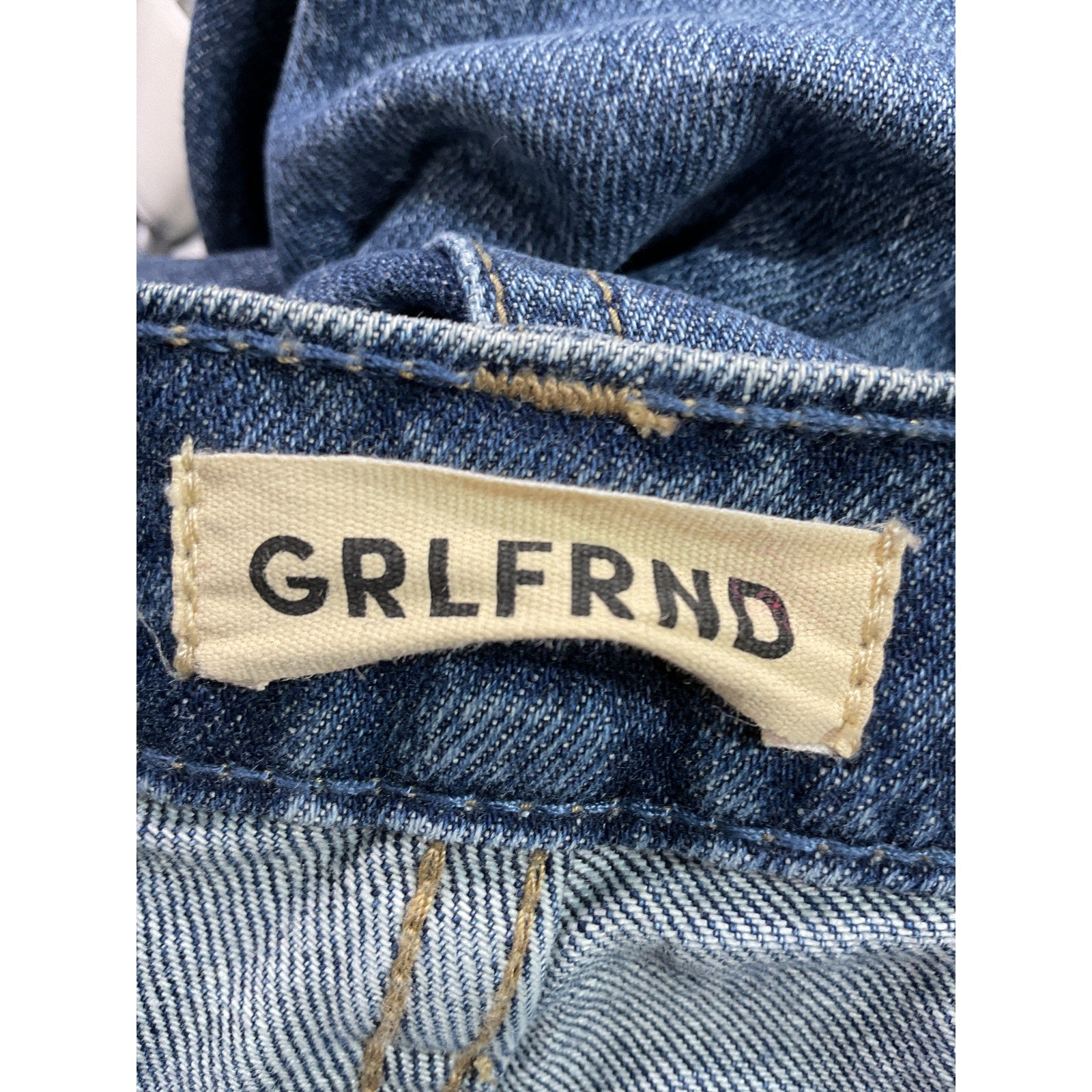 Grlfrnd 'Bella' Blue Low Rise Boyfriend Denim Jean Size 23