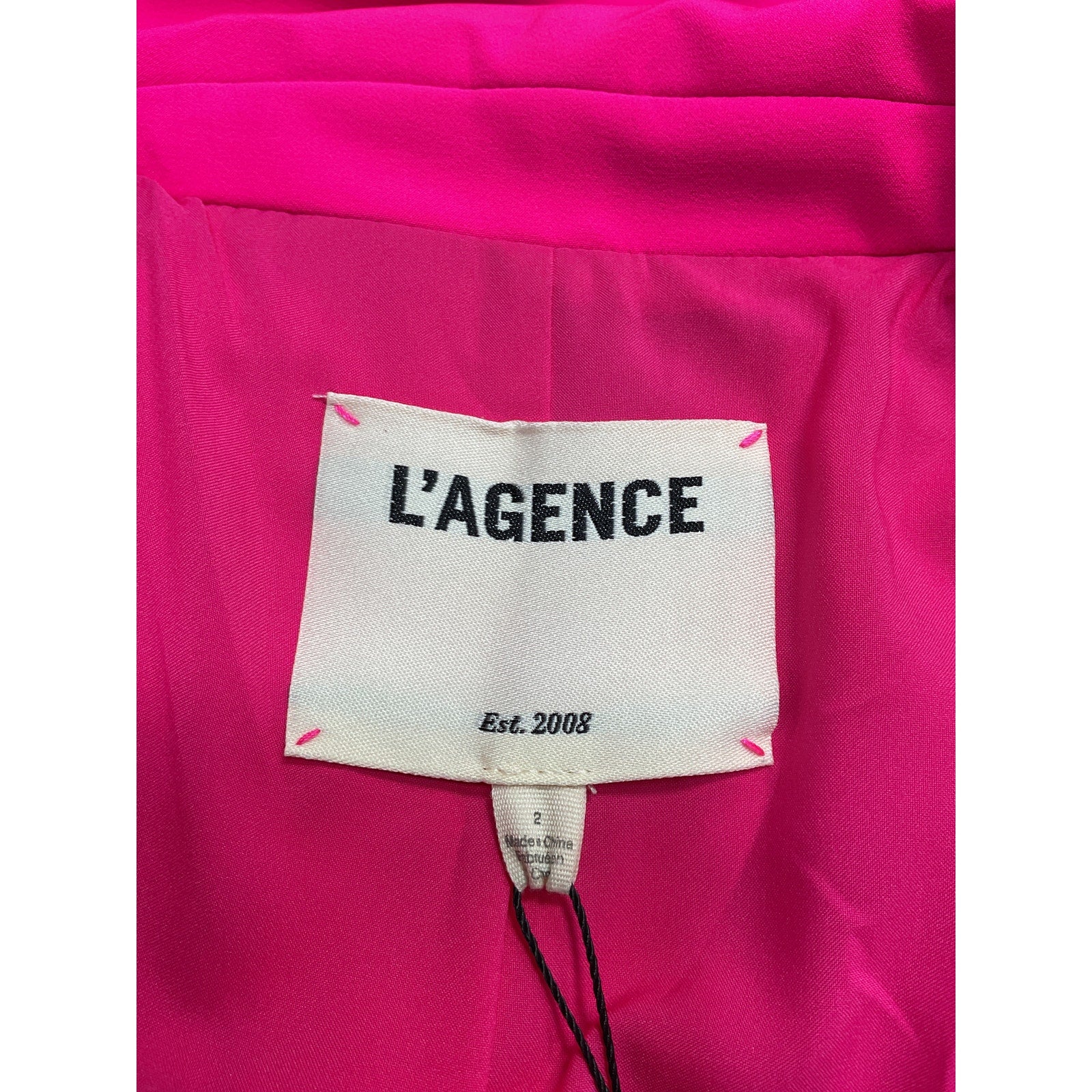 L'Agence 'Chamberlain' Pink Polyester Blazer Size 2 - NWT