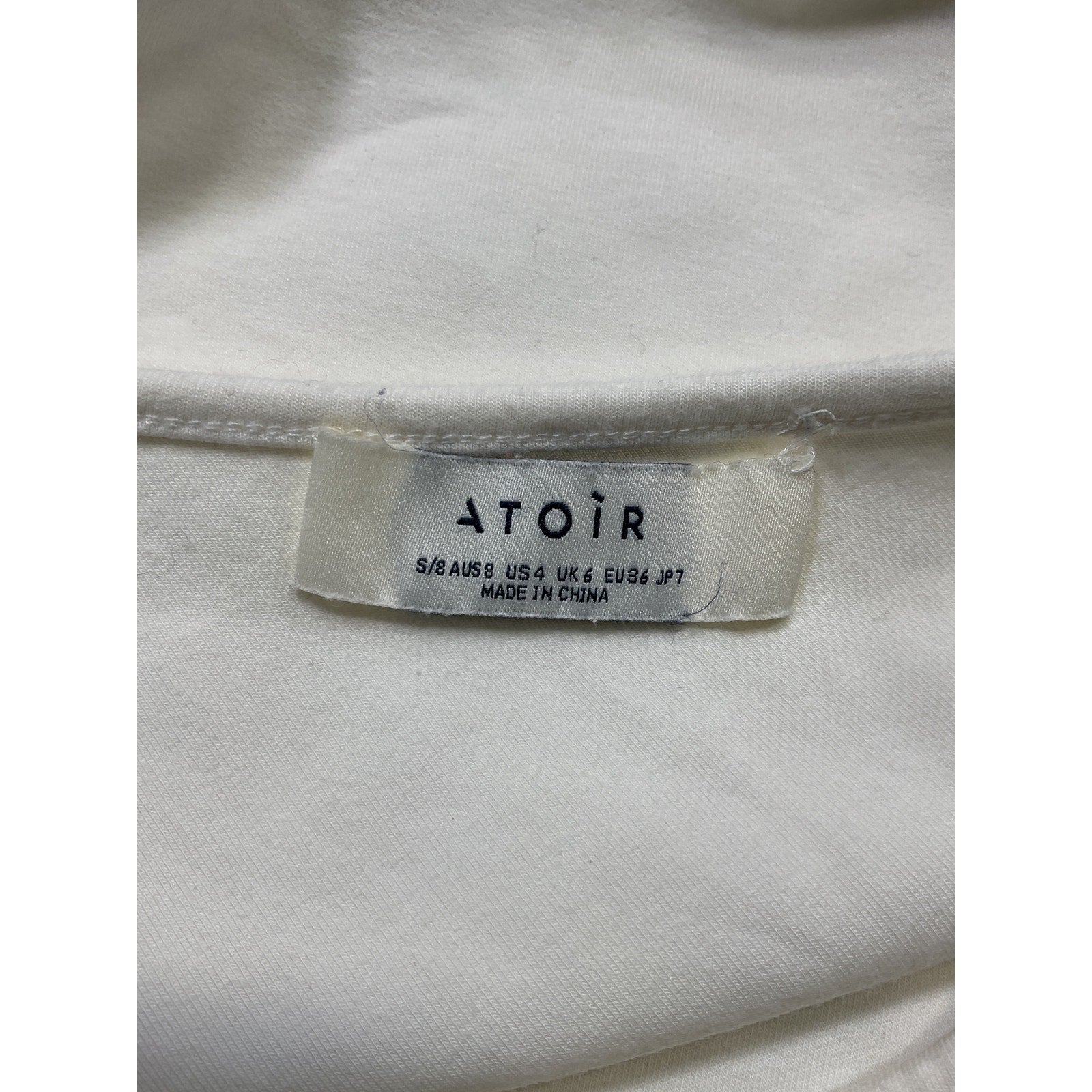 Atoir 'Promise Me' White Ponte Crop Top Size S
