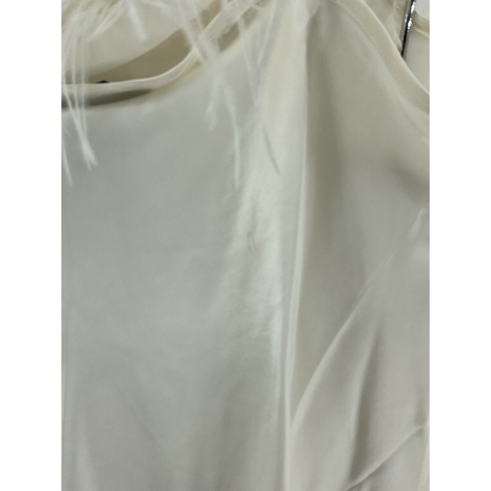 Sleeper 'Boheme' White Rayon Slip Dress With Feathers Size XL