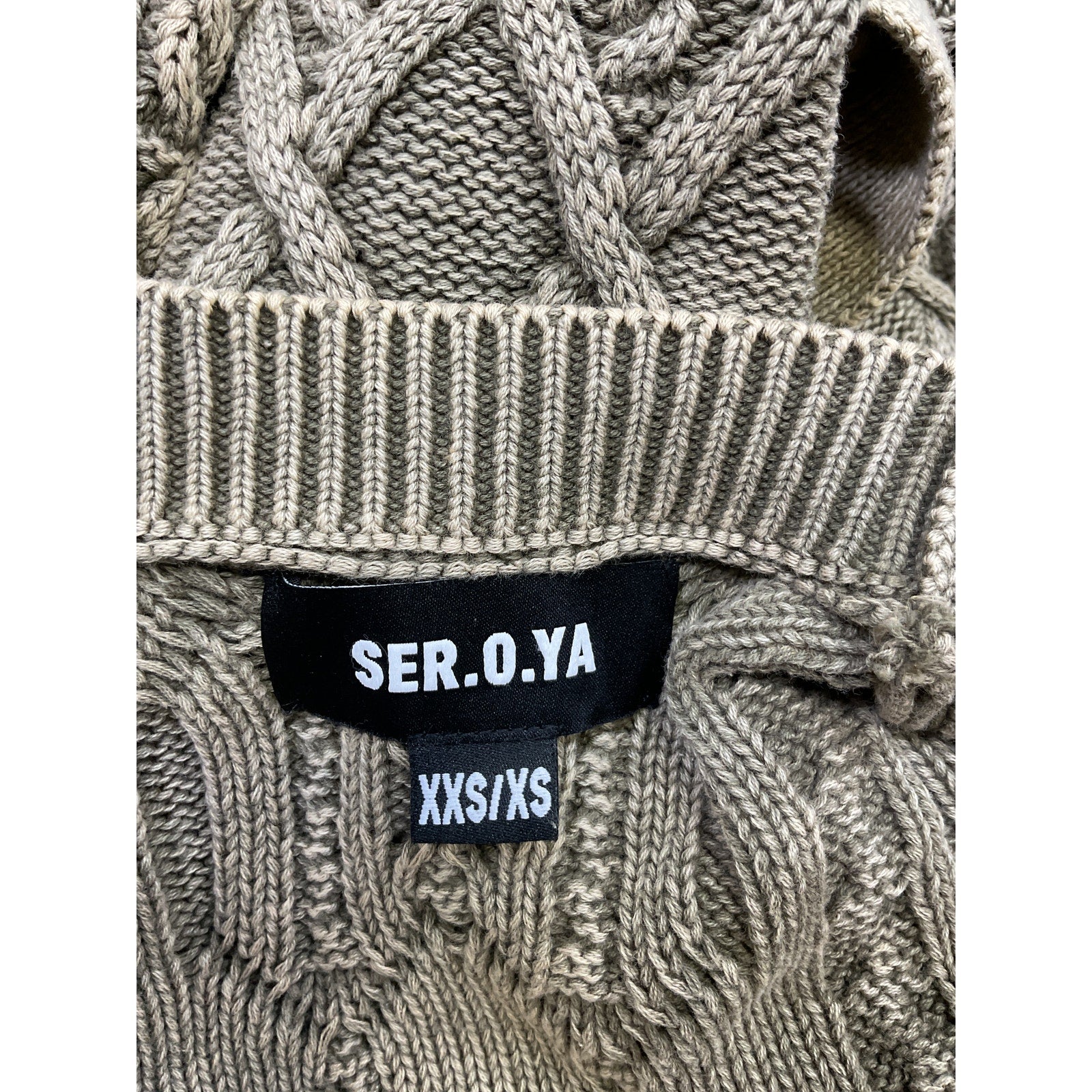 Ser.O.Ya 'Adaline' Tan Cotton Cardigan Size XXS / XS