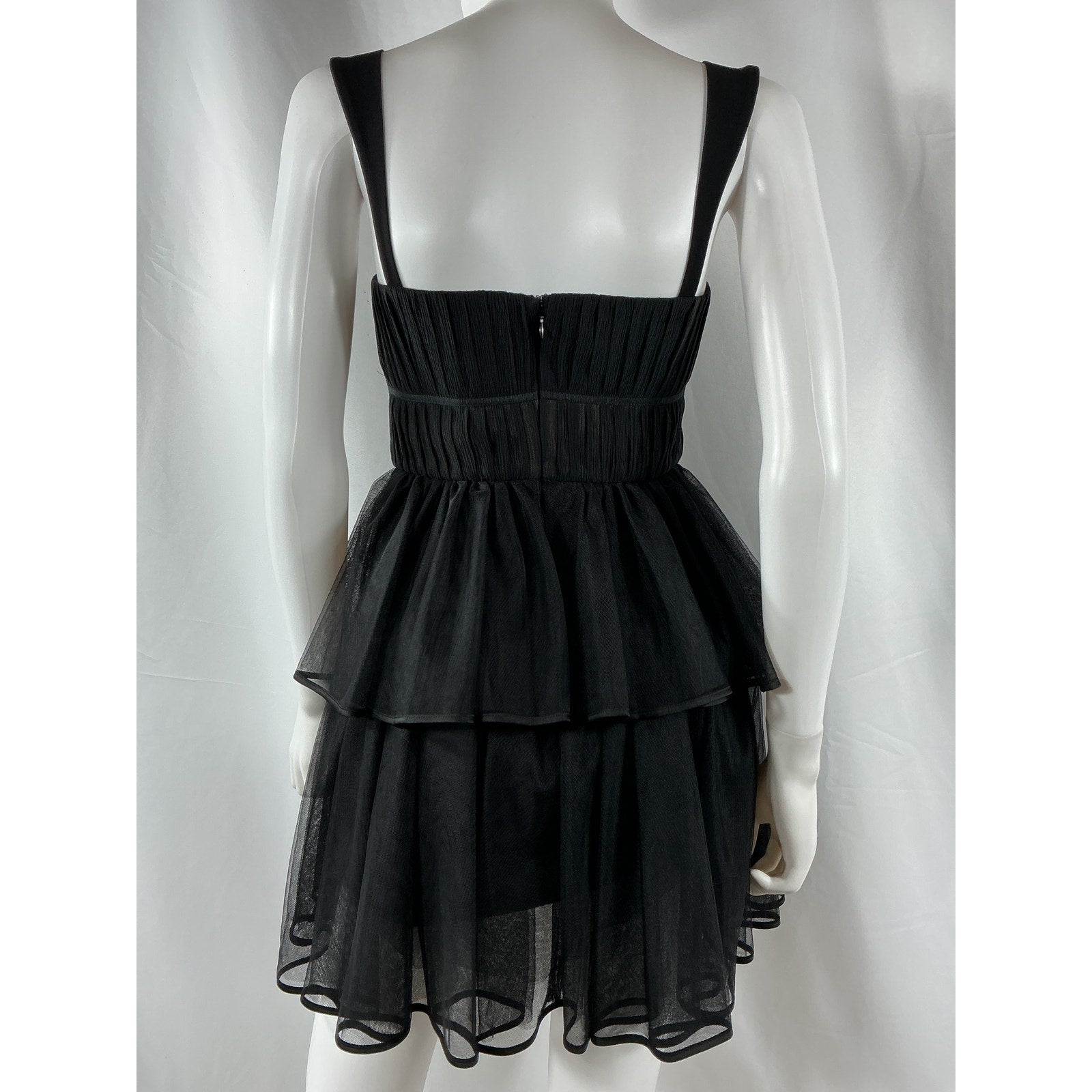 Simkhai 'Annabelle' Black Silk Tulle Dress Size 0