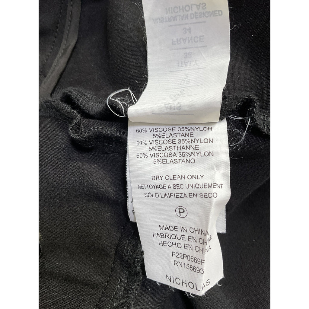 Nicholas 'Inaya' Black Viscose Stirrup Pant Size 2