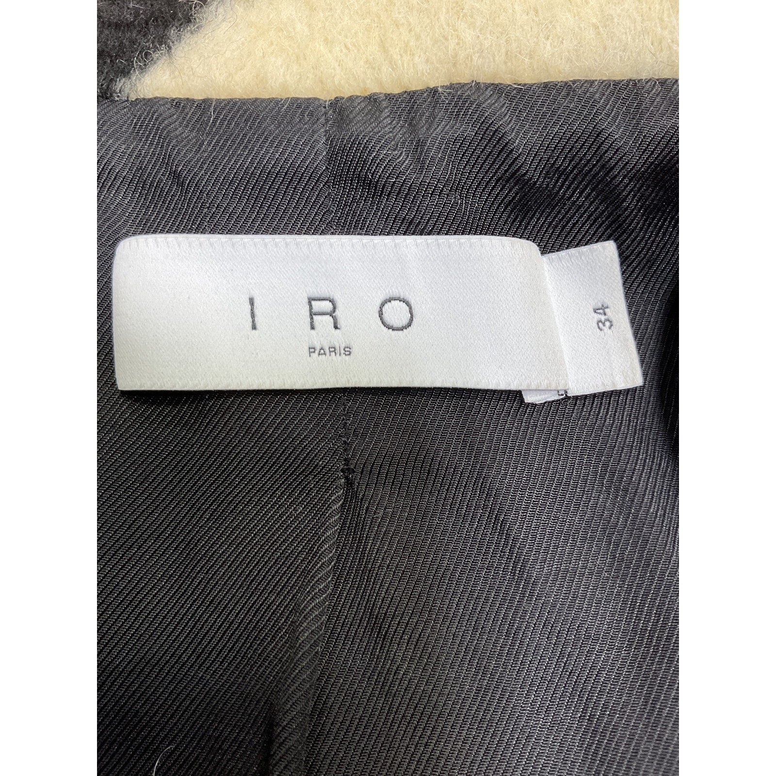 Iro 'Eraki' Black Acrylic Jacket Size 34