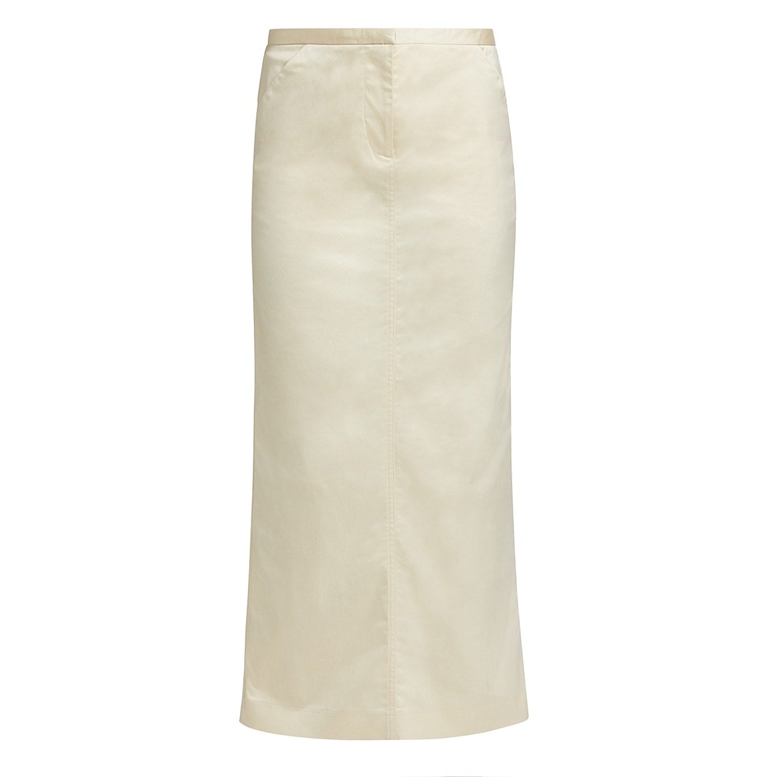 Toteme Beige Cotton-Blend Mid-Rise Maxi Skirt Size 40 / 8
