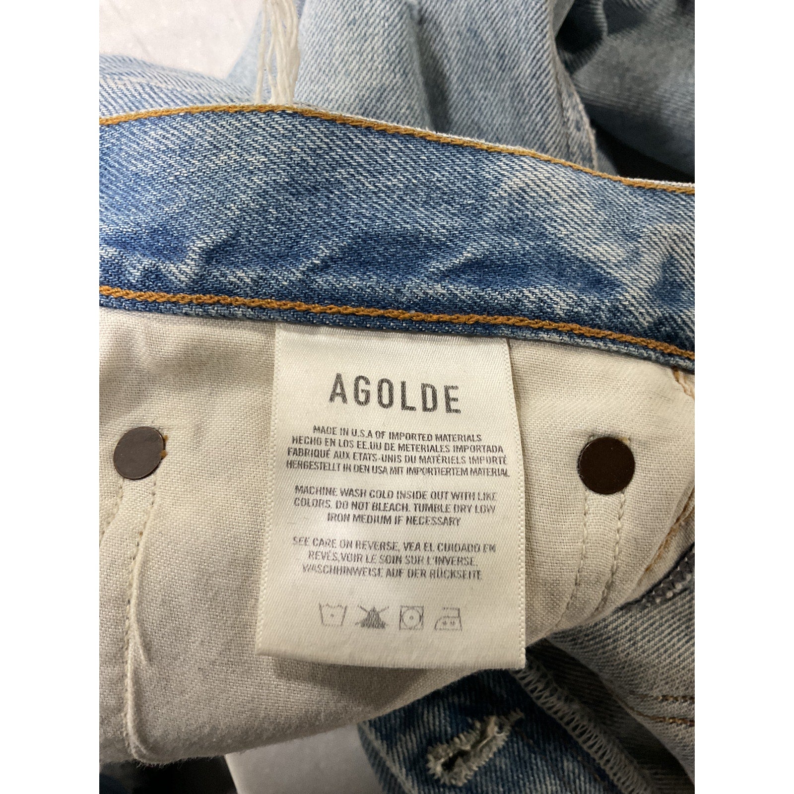 Agolde '90's' Blue Mid Rise Loose Denim Jean Size 25