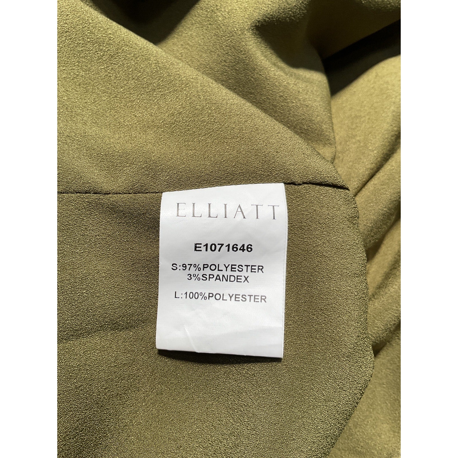 Elliatt 'Camo' Green Polyester Dress Size S