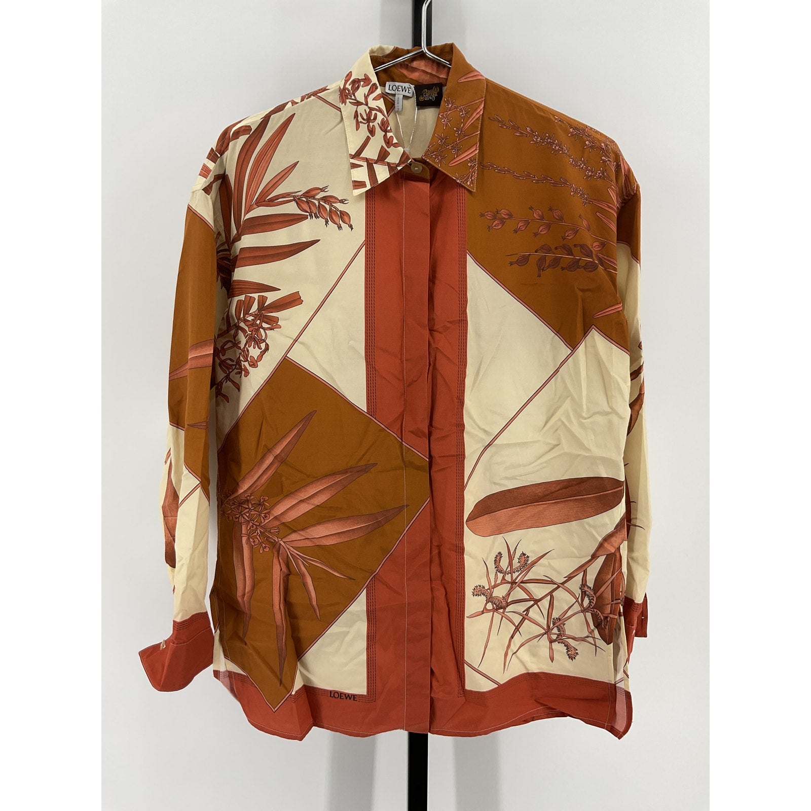 Loewe Orange Cotton Printed Shirt Size 34