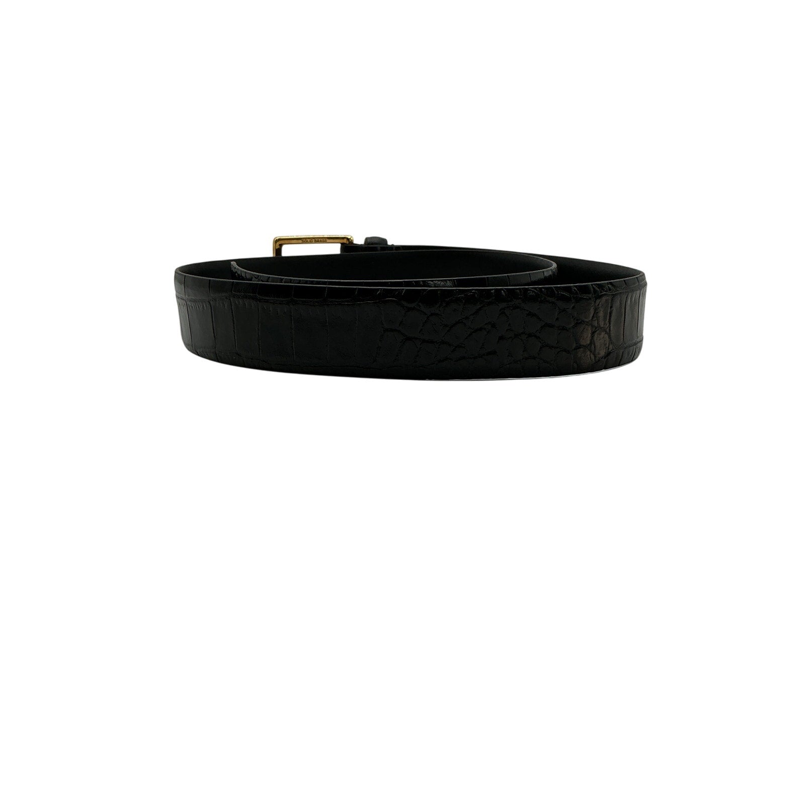 Anderson's Black Leather Croc-Effect Belt Size 80
