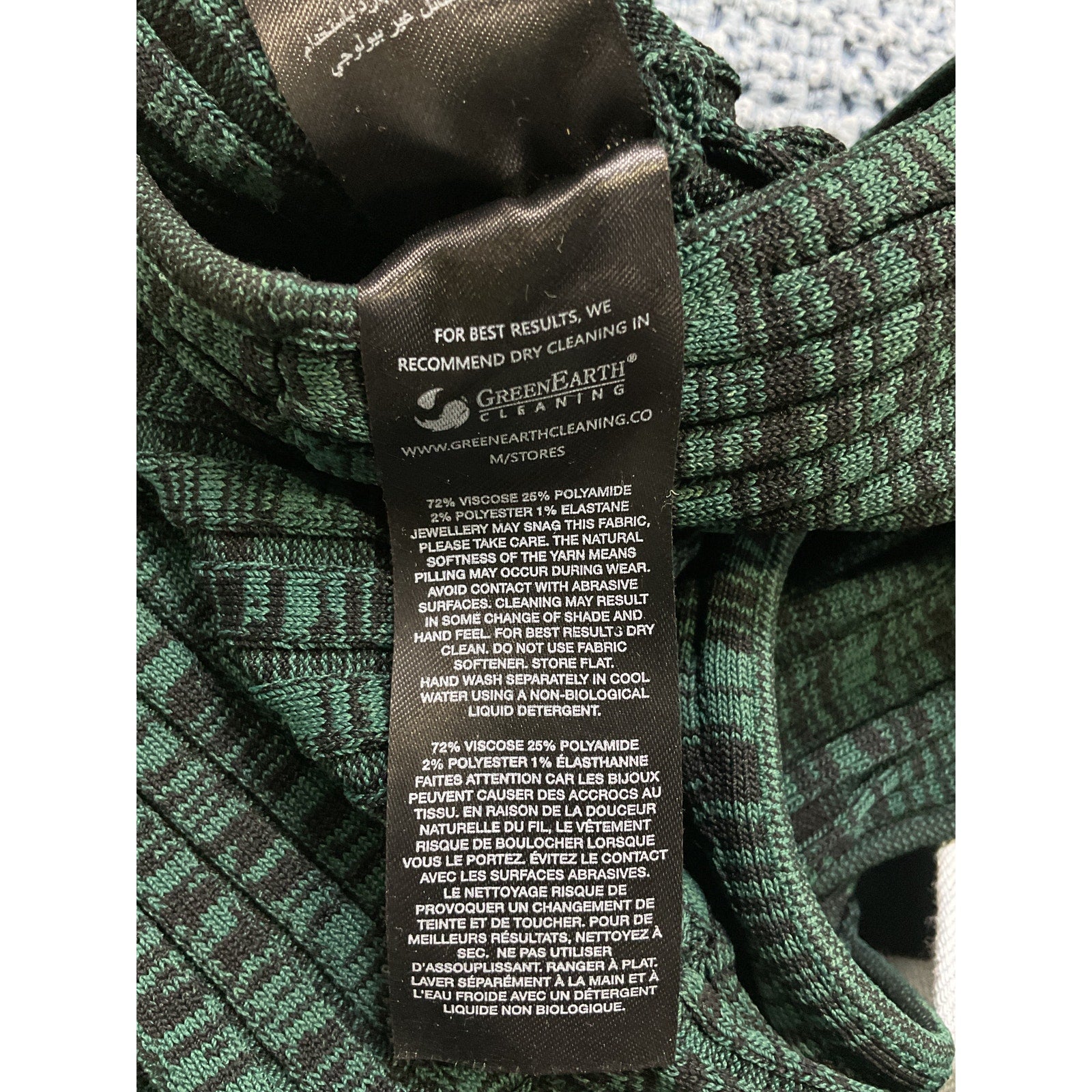 Self-Portrait 'Crossover' Green Knit Crop Top Size M