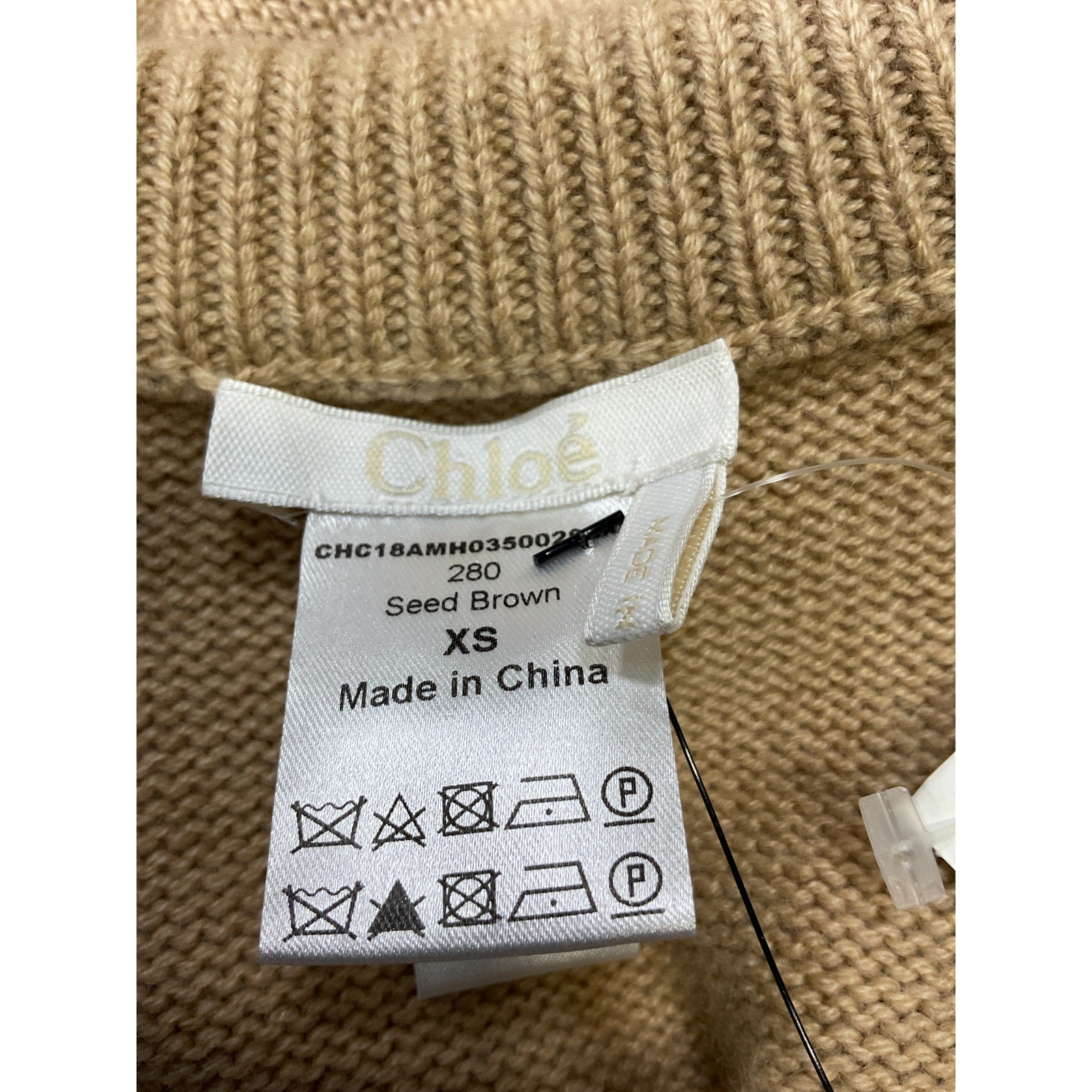Chlo� Brown Cashmere V-Neck Sweater Vest Size XS