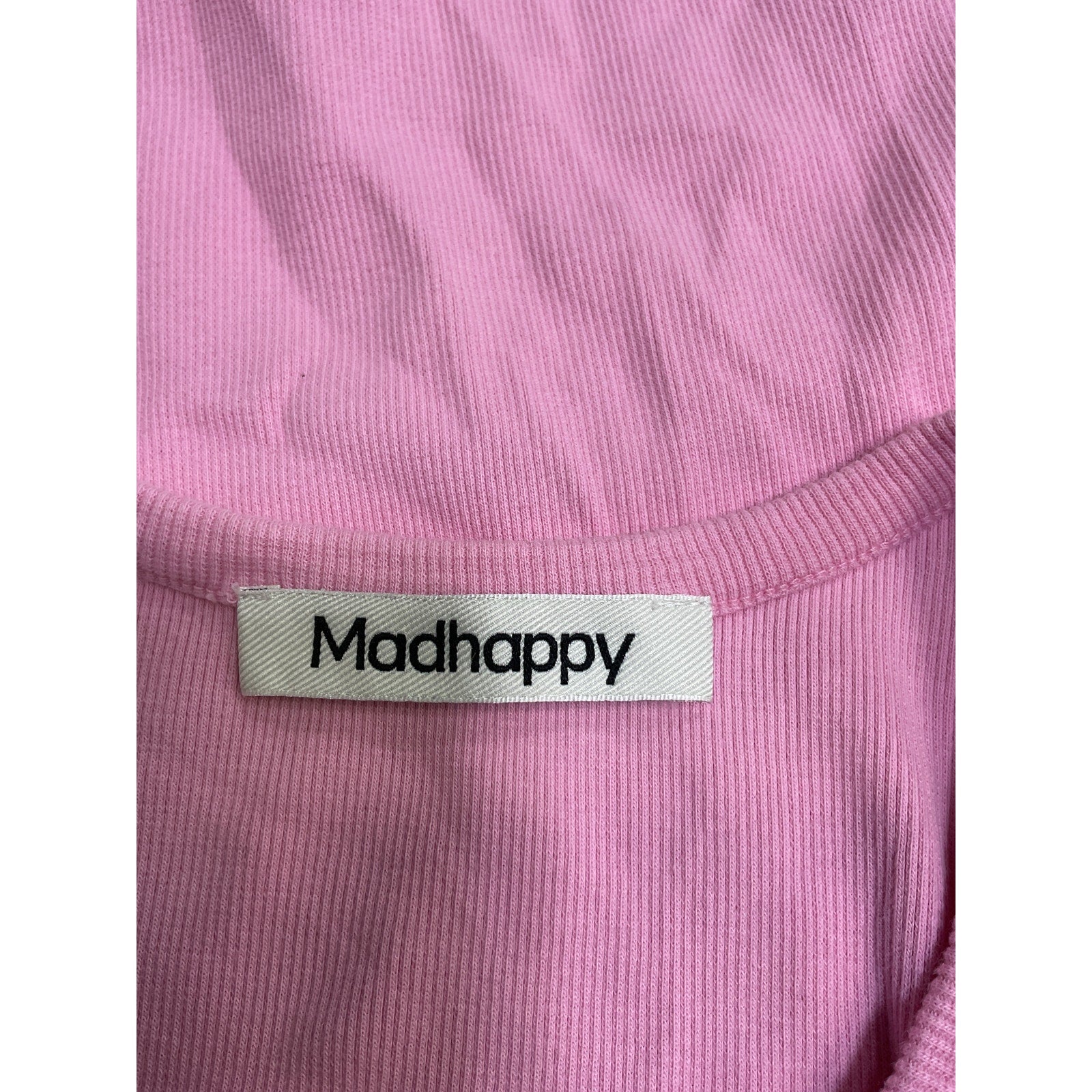 Madhappy Classics Pink Cotton Ribbed Tank Top Size S