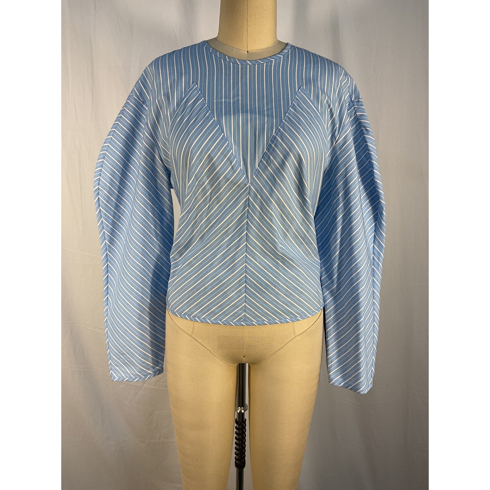 Aknvas 'Margot' Blue Cotton Top Size 0