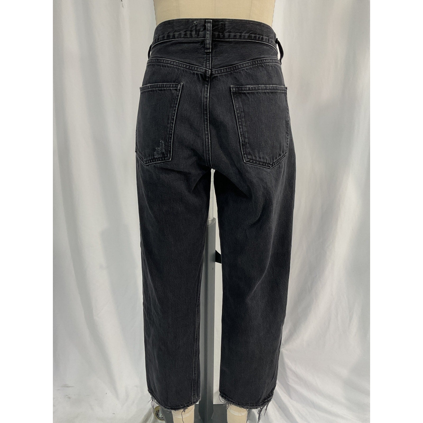 Agolde '90's' Black Crop Denim Jean Size 28