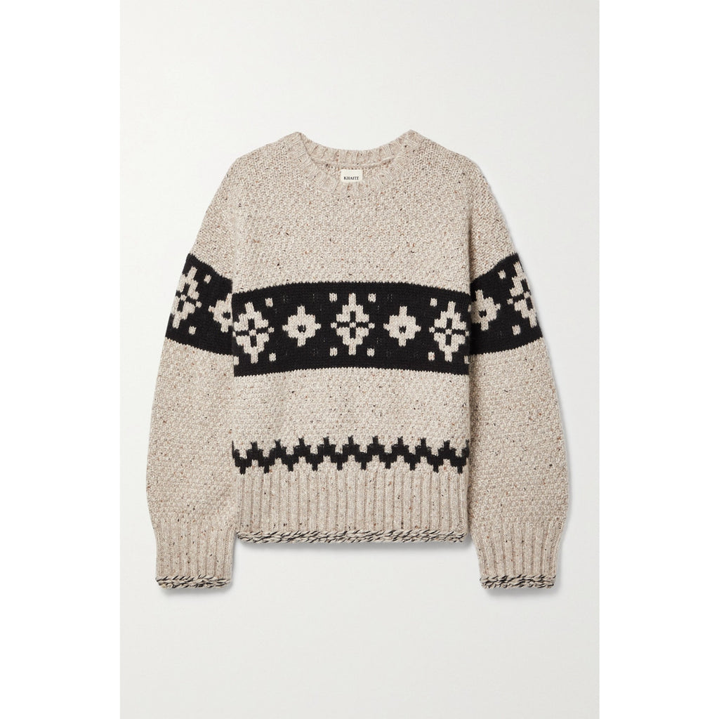 Khaite 'Tabi' Beige Oversized Fair Crewneck Sweater Size S