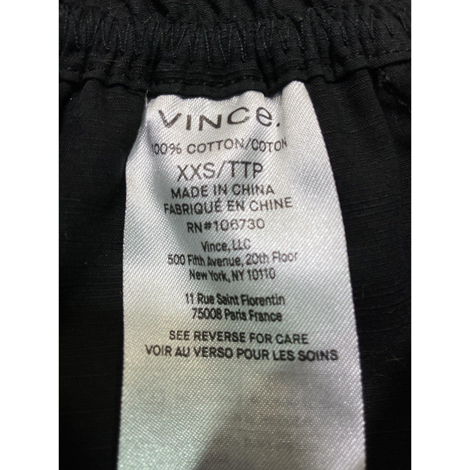 Vince 'Smocked' Black Shorts Size XXS