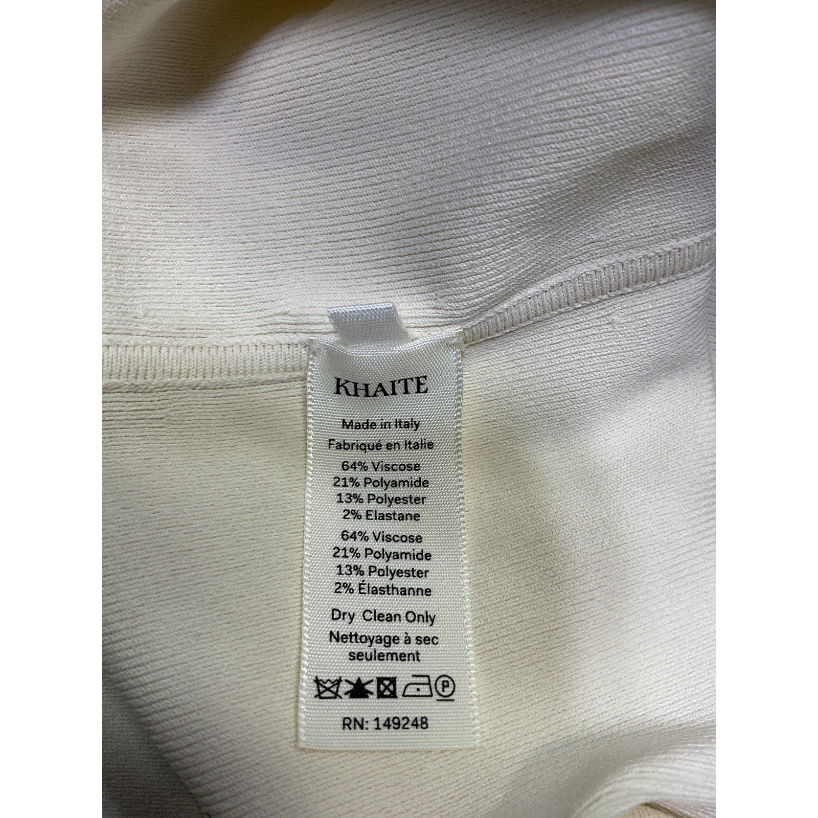 Khaite 'Bryant' White Viscose Biker Short Size S