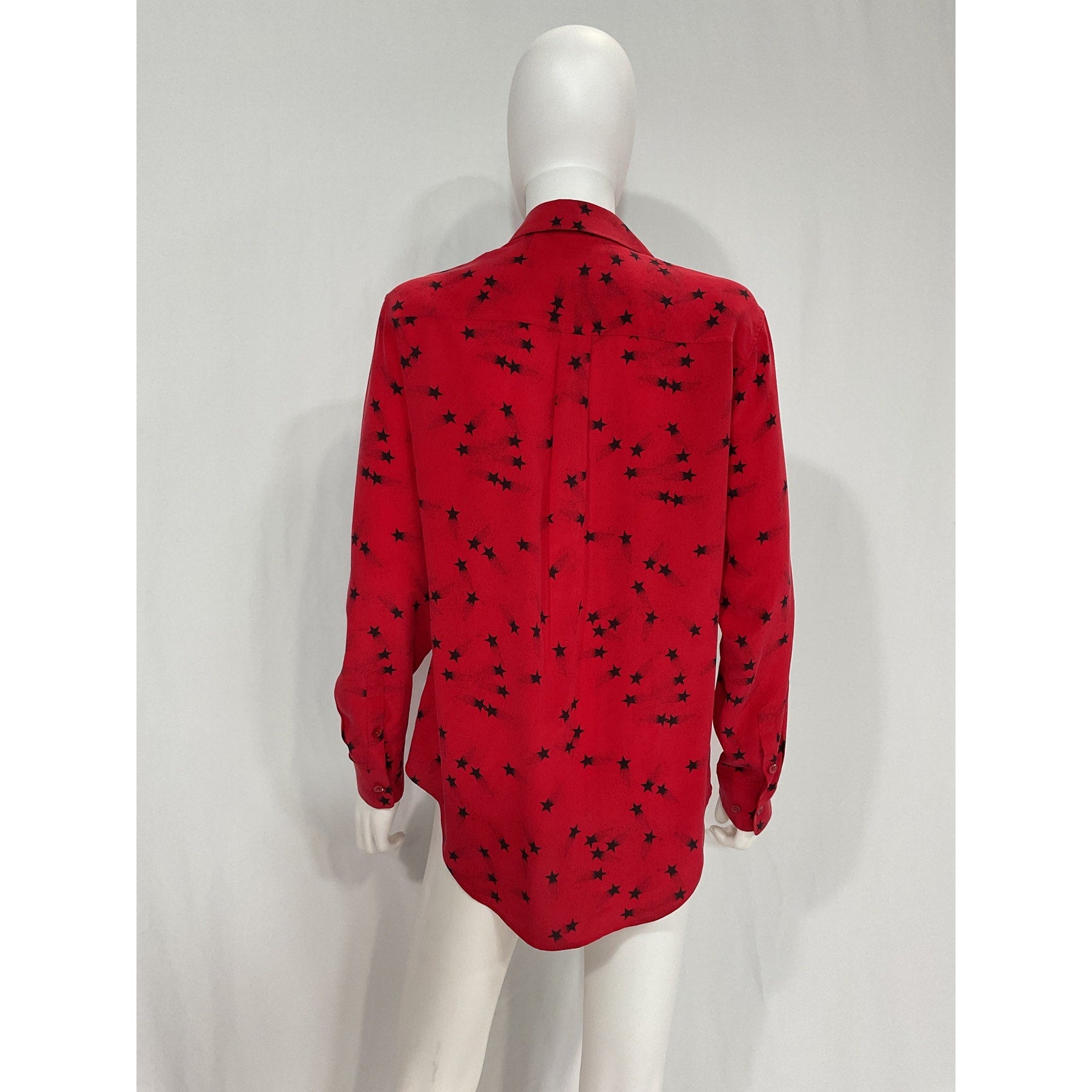Equipment 'Signature' Red Silk Top Size XS