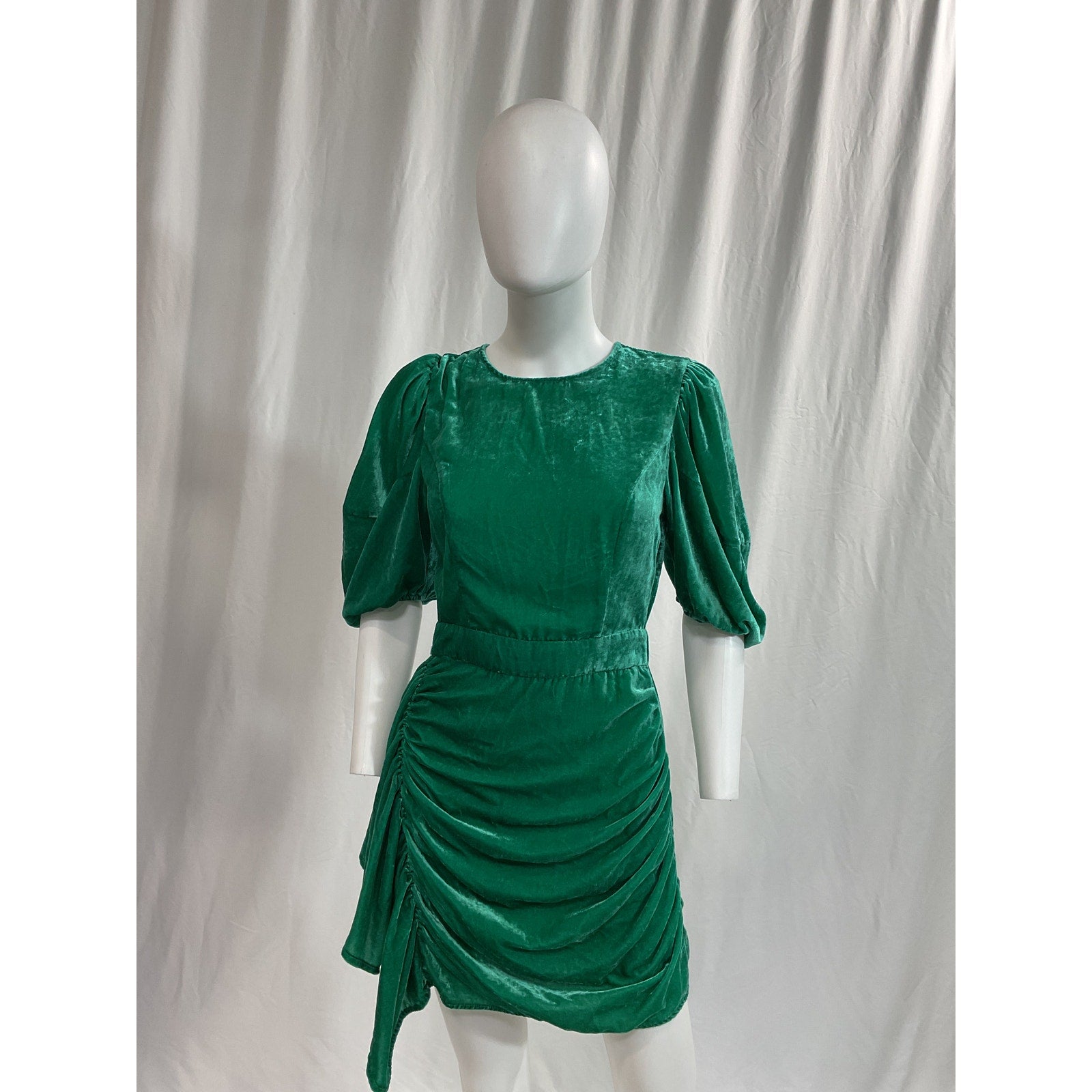 Rhode 'Pia' Green Velvet Mini Dress Size 2