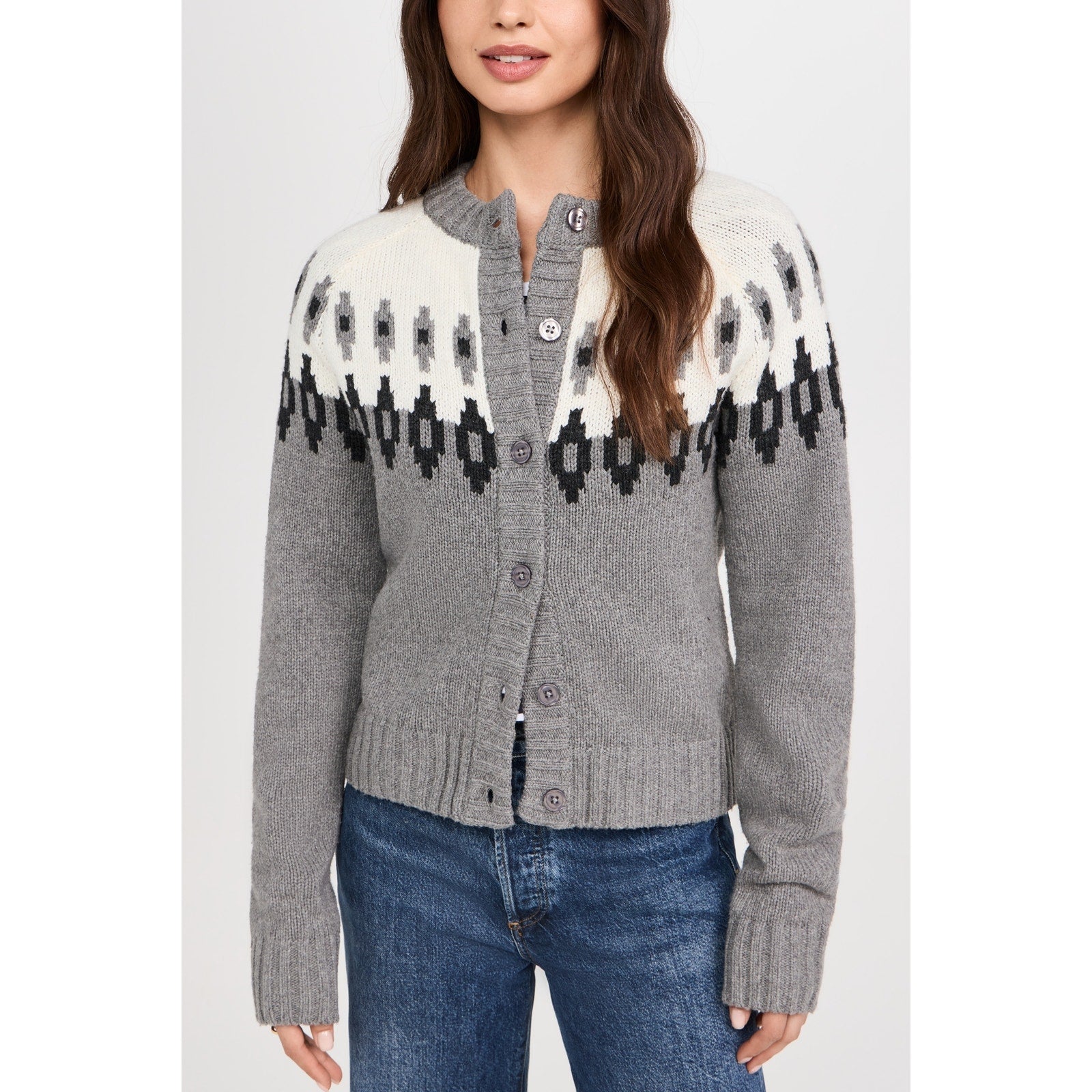 Kule 'The Freya' Gray Crewneck Long Sleeve Cardigan Size XS