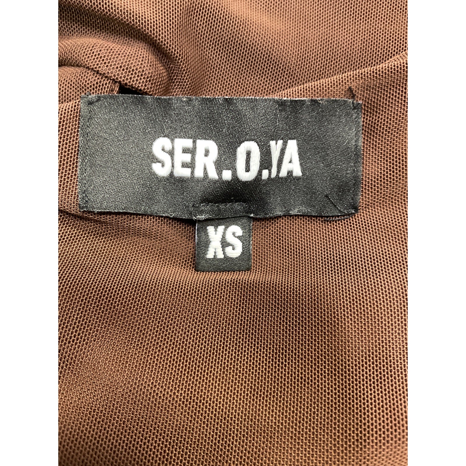 Ser.O.Ya 'Bimini' Brown Mesh Halter Top Size XS
