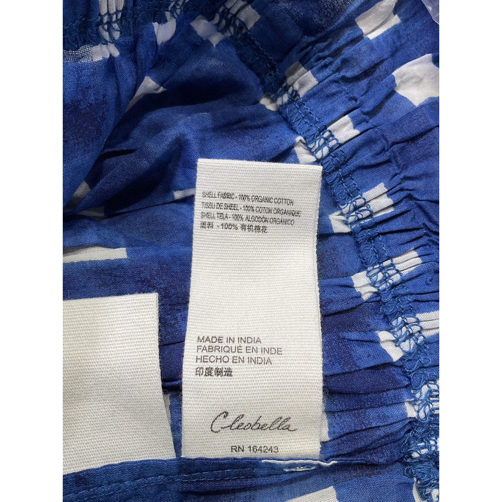 Cleobella 'Annalise' Blue Cotton Blend Top Size XS - NWT