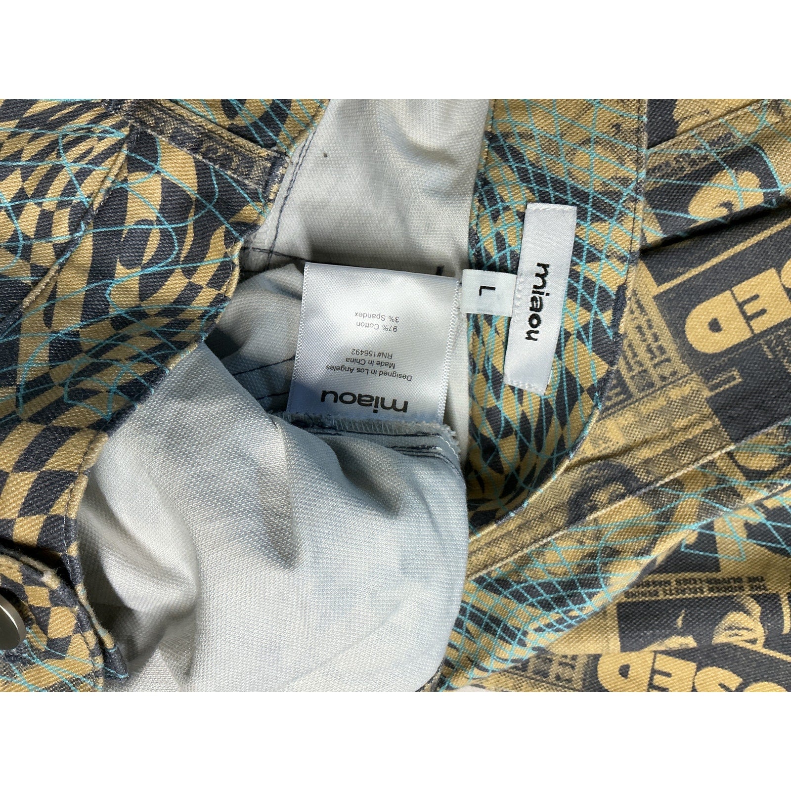 Miaou 'Fargo' Beige Cotton Pants Size L