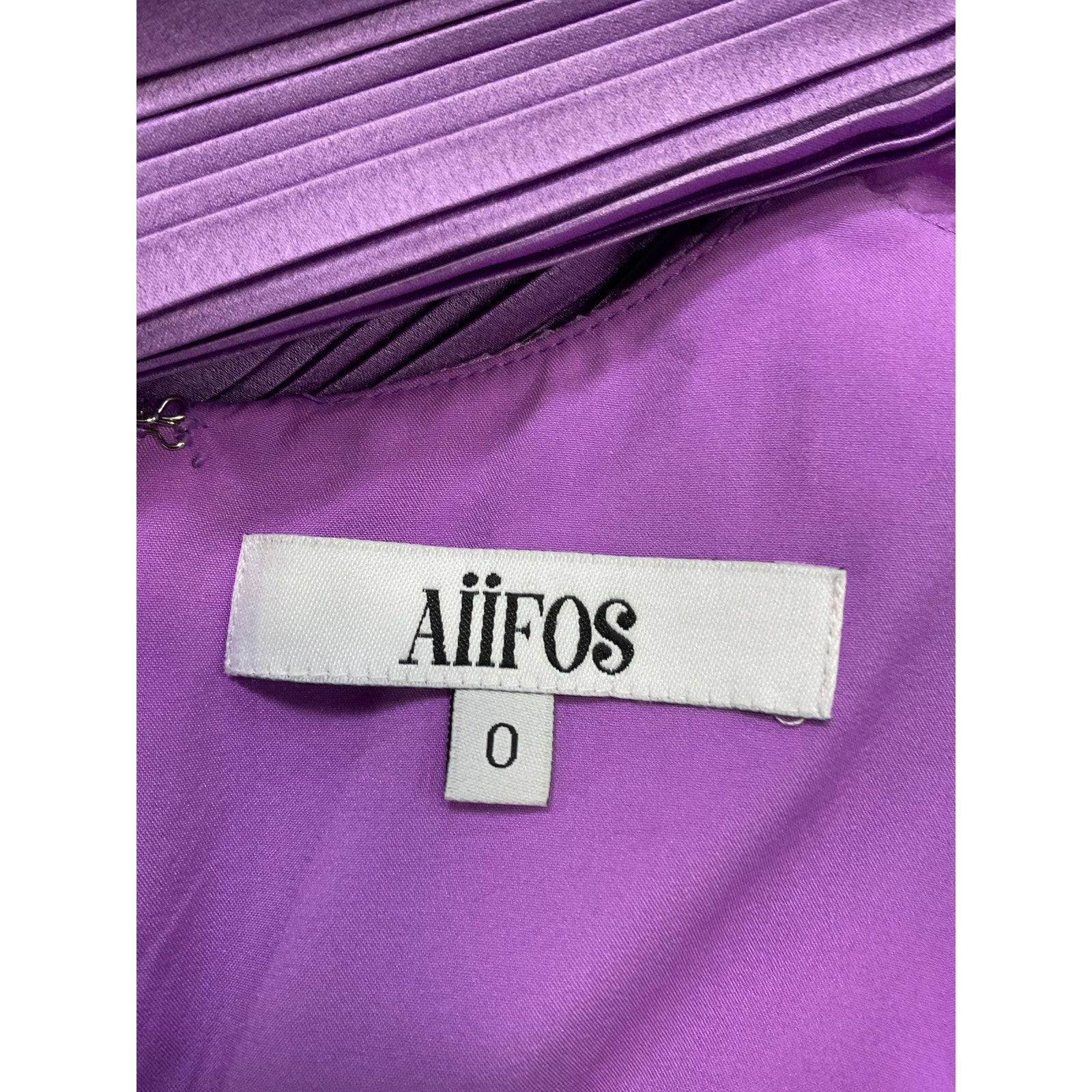 Aiifos 'Esther' Purple Plunge Neck Dress Size 0