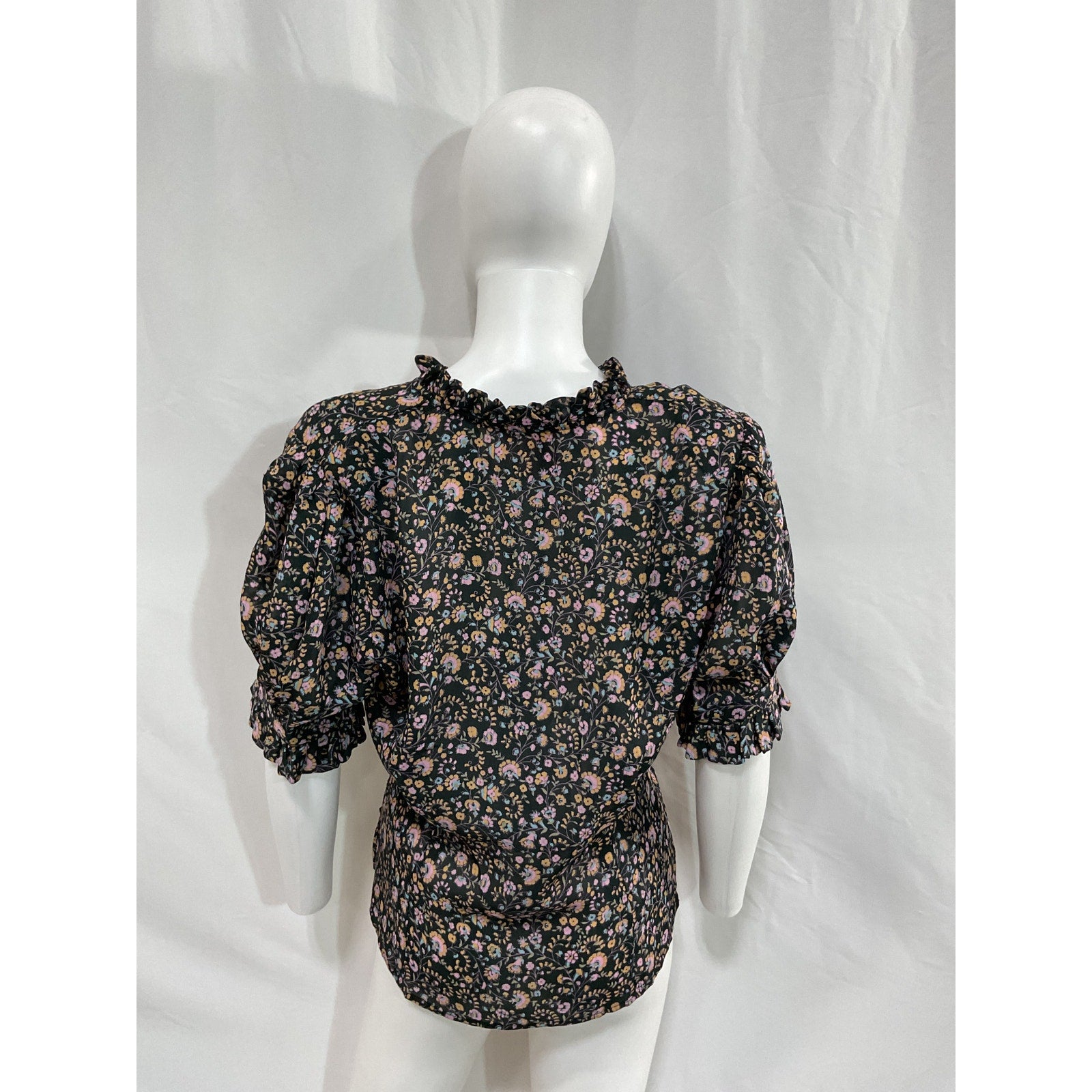 Selkie 'The Bistro' Black Polyester Blouse Size L
