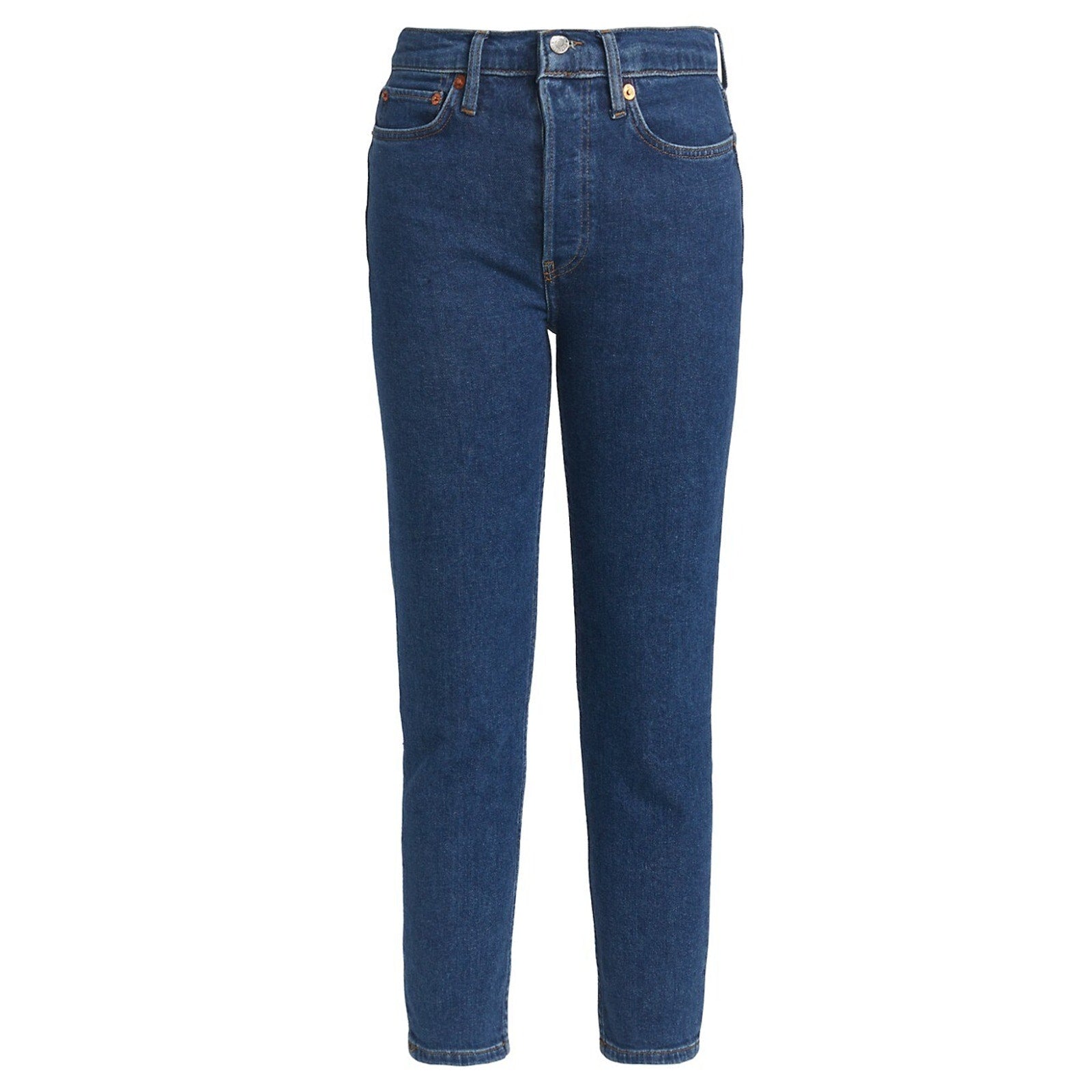 Re/Done '90S' Blue Cotton High-Rise Ankle Cropped Jeans Size 29 - NWT