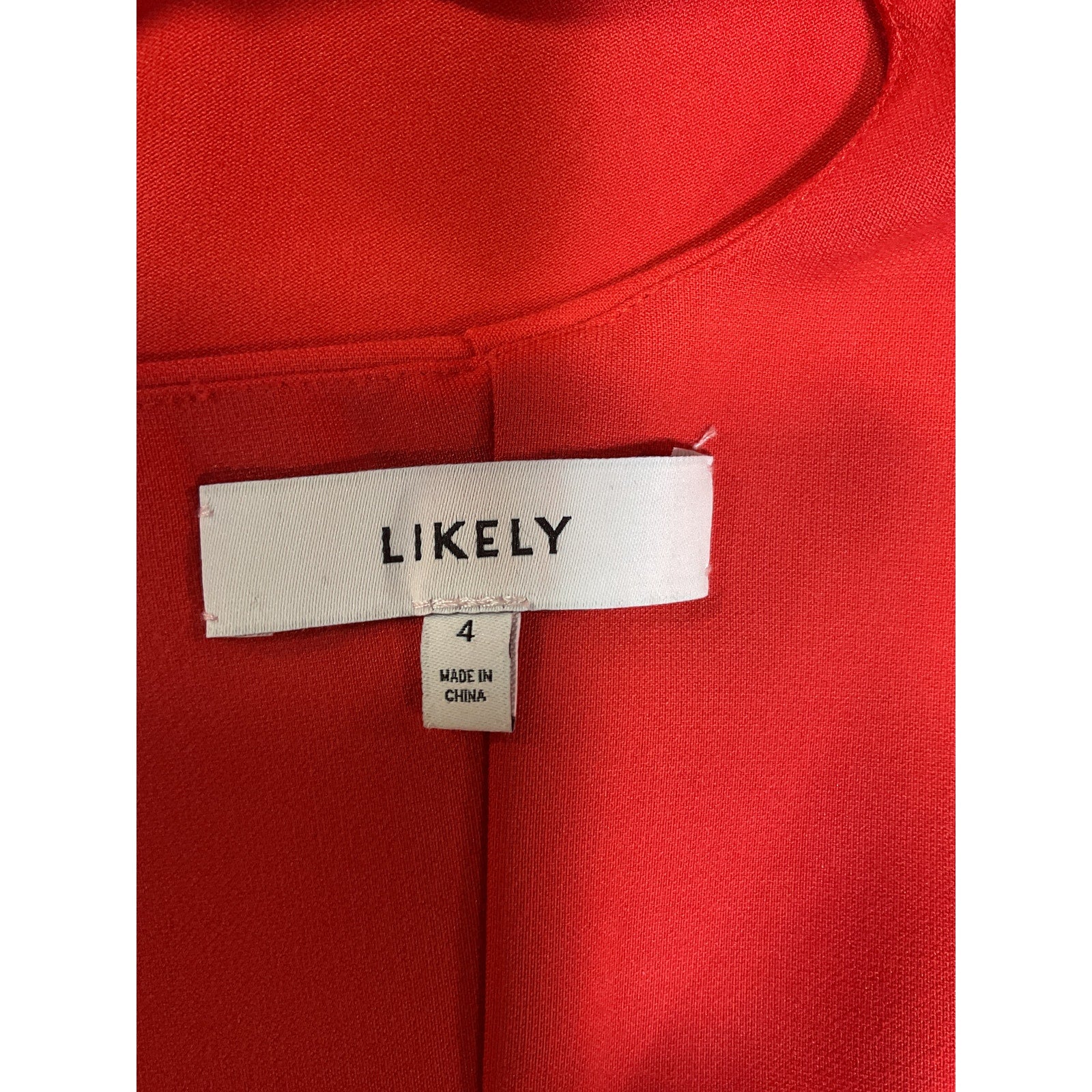 Likely 'Kelley' Red One Shoulder Ponte Dress Size 4